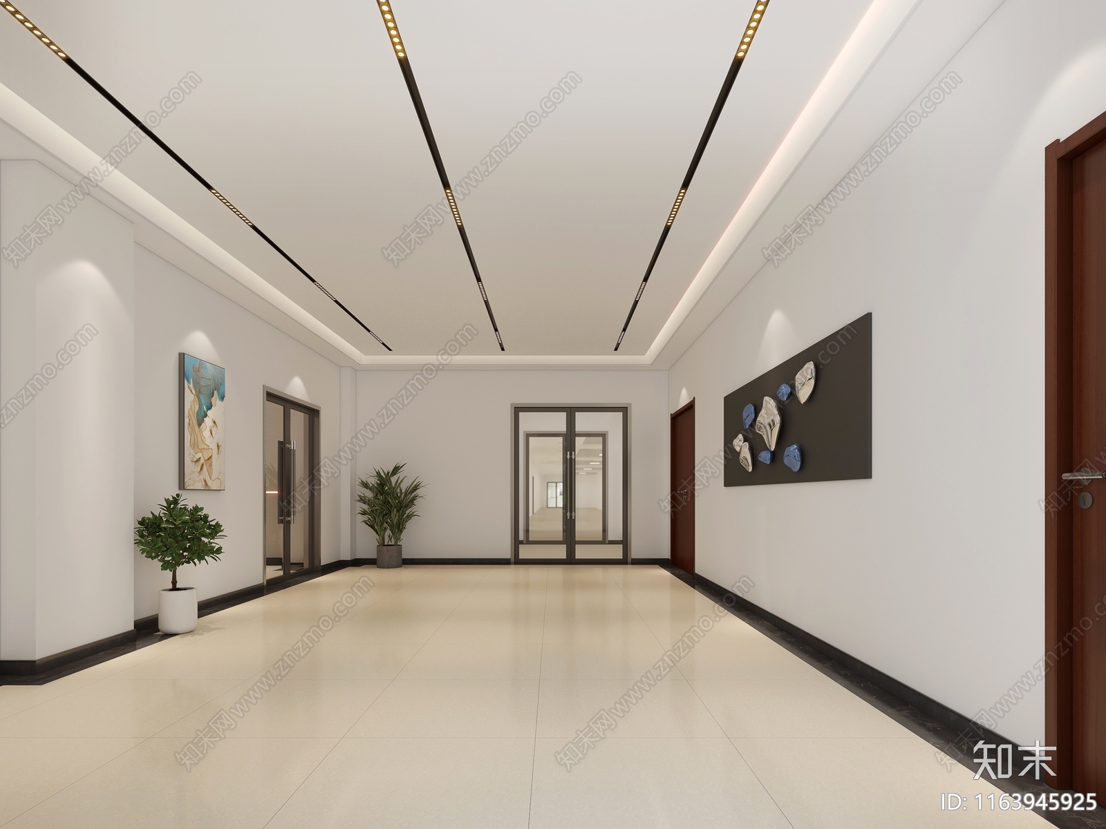 现代走廊3D模型下载【ID:1214626332】