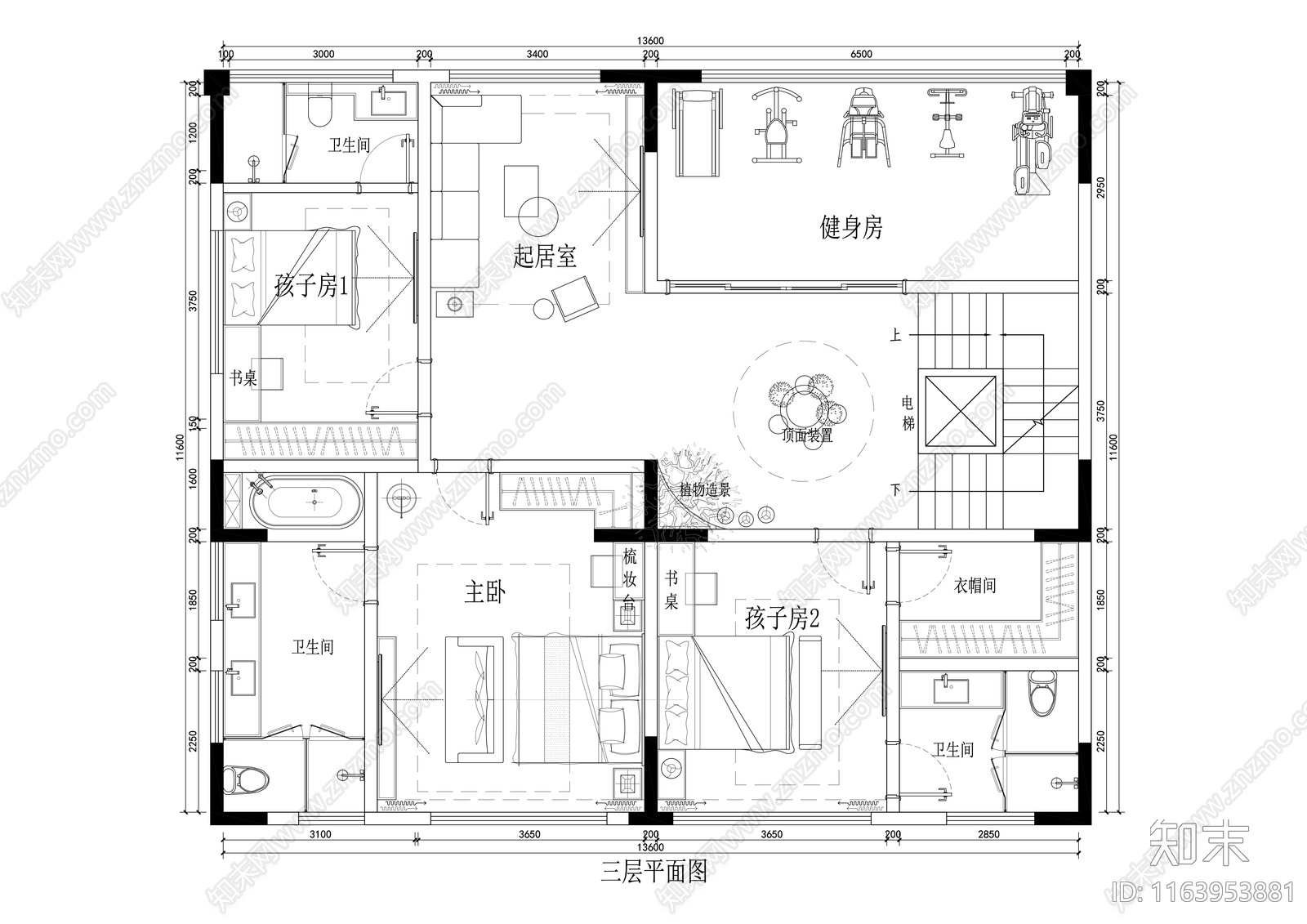 现代会所cad施工图下载【ID:1163953881】