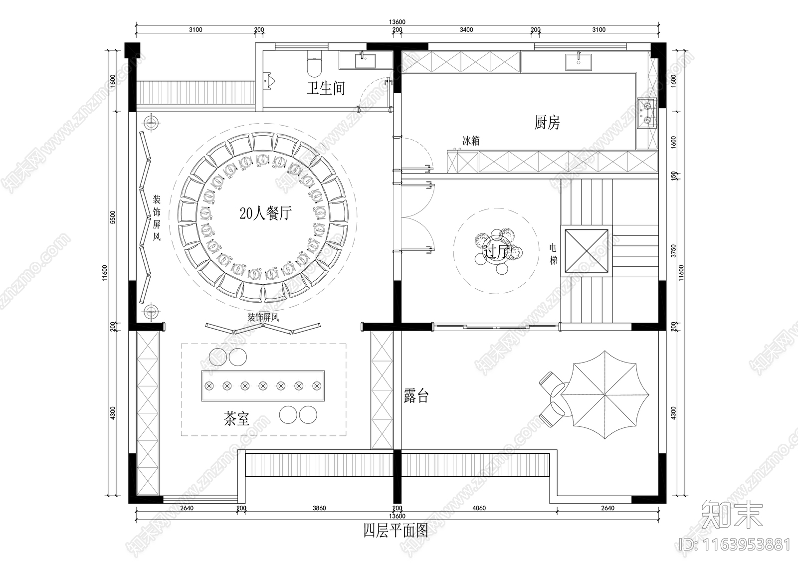 现代会所cad施工图下载【ID:1163953881】