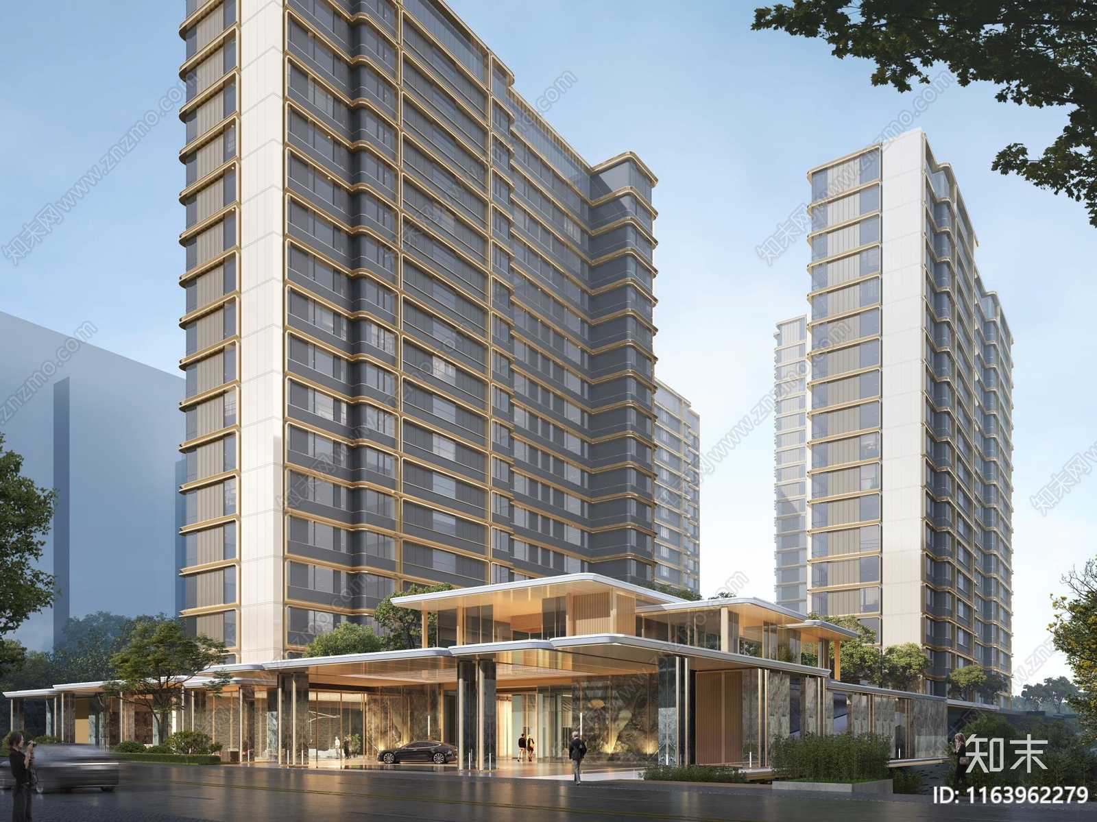 现代小区建筑下载【ID:1163962279】