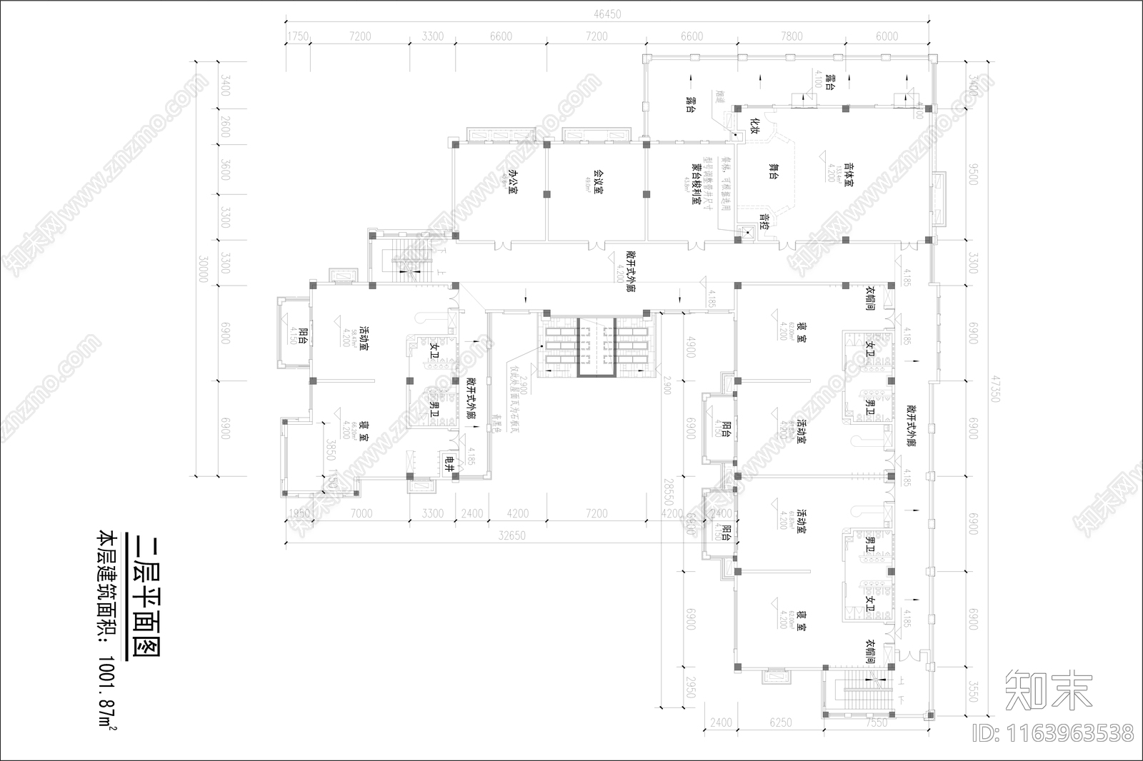 欧式幼儿园建筑cad施工图下载【ID:1163963538】