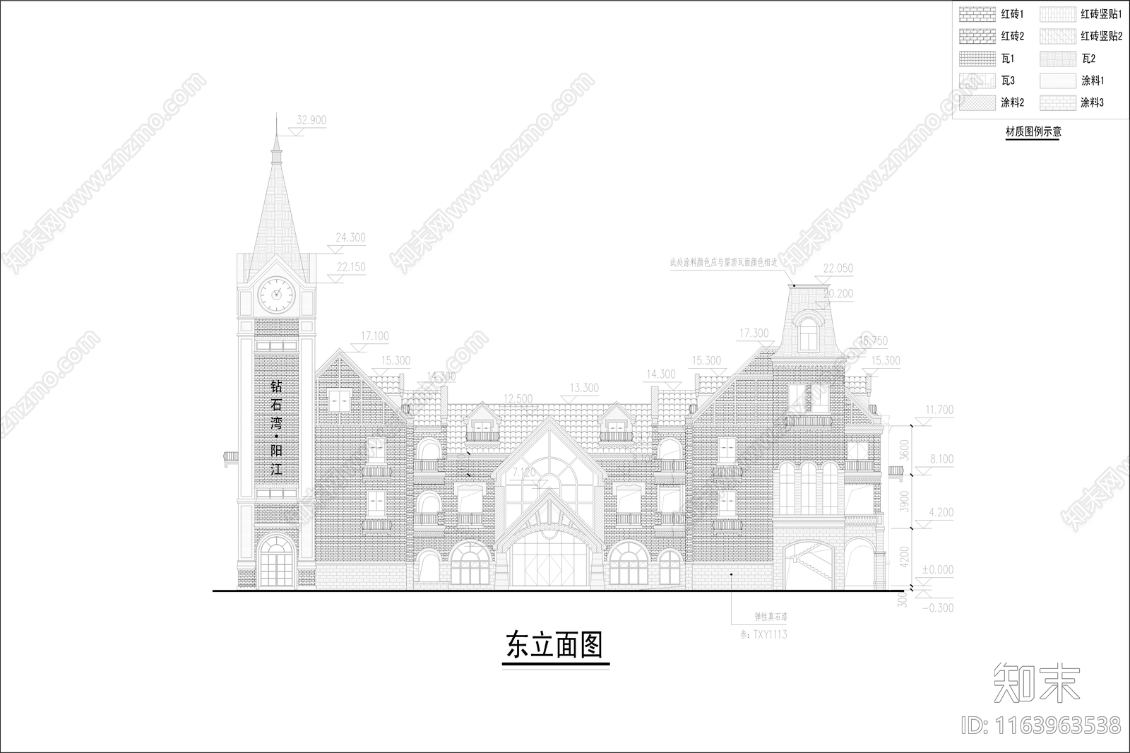 欧式幼儿园建筑cad施工图下载【ID:1163963538】
