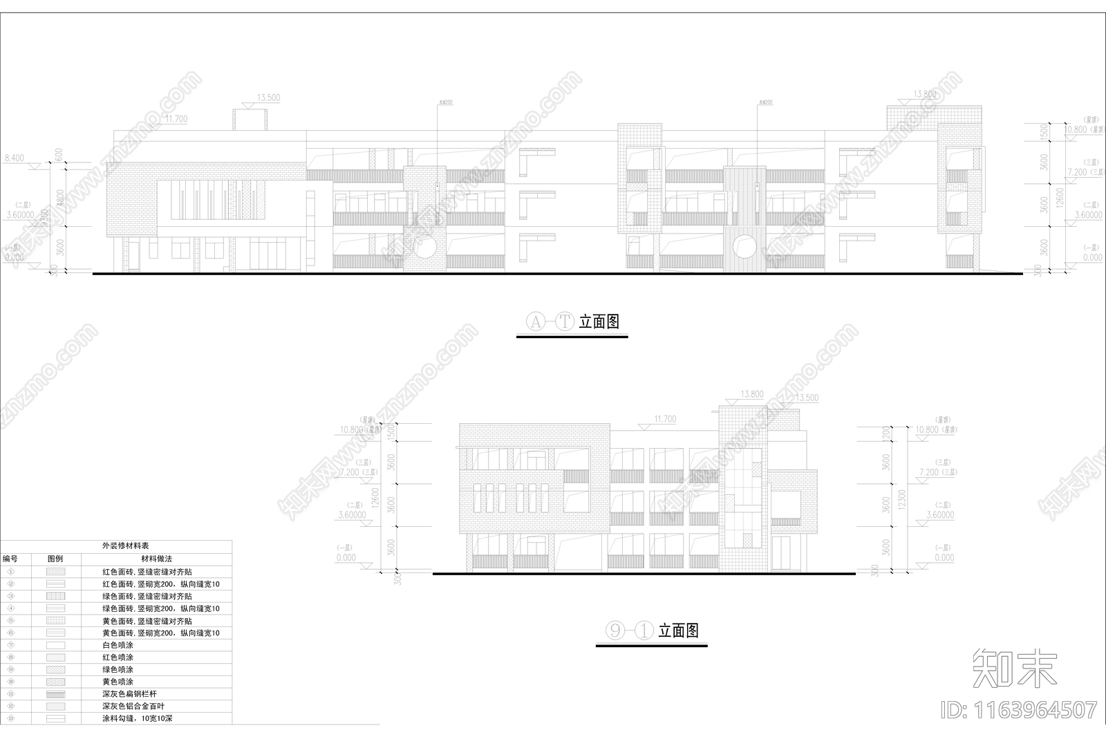 现代幼儿园建筑cad施工图下载【ID:1163964507】