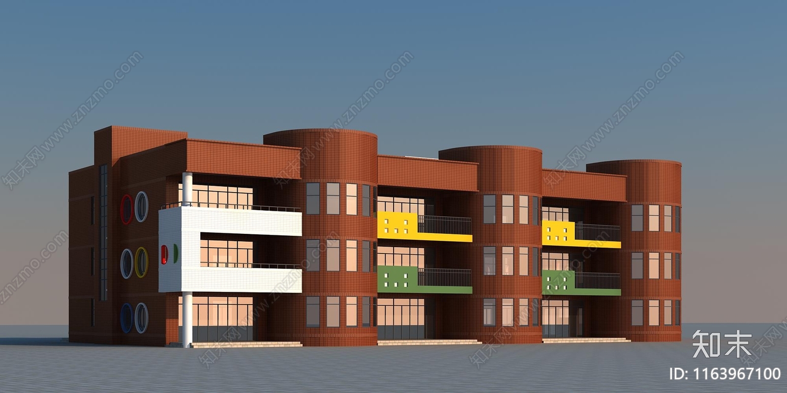 现代幼儿园建筑cad施工图下载【ID:1163967100】