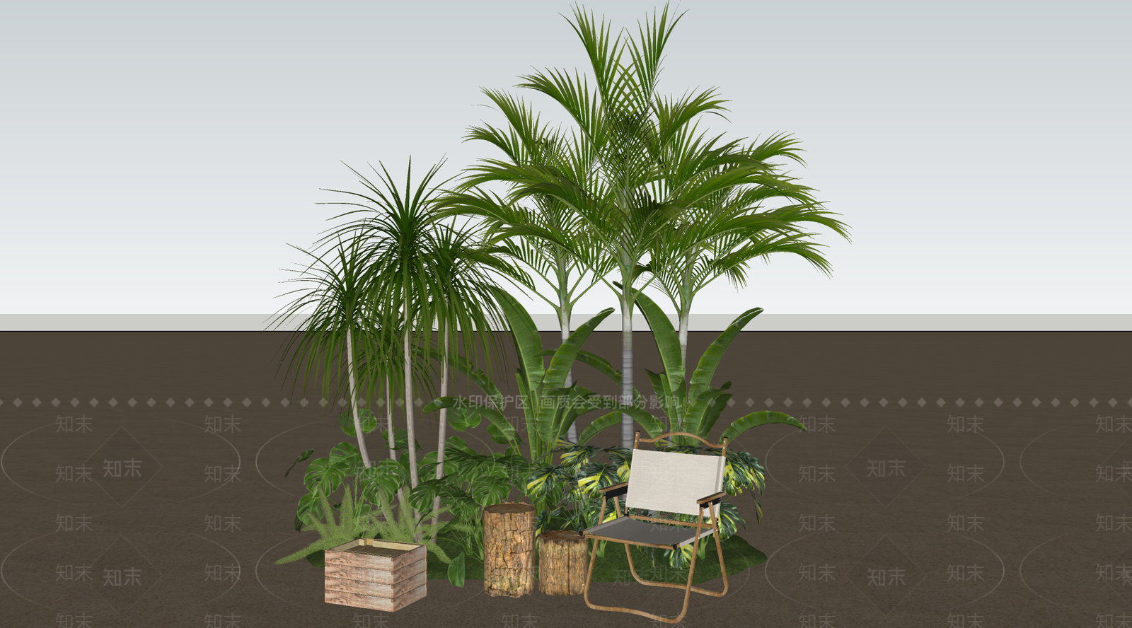 植物组合SU模型下载【ID:1163968626】