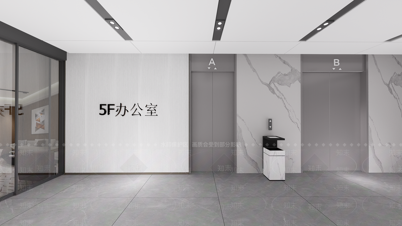 现代极简酒店走廊SU模型下载【ID:1163968389】