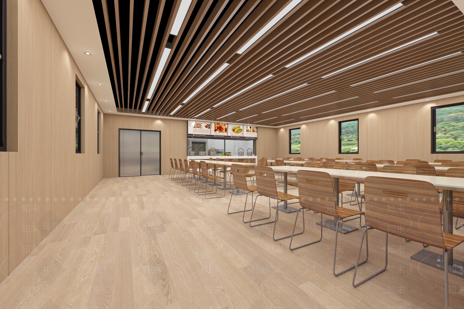 现代食堂3D模型下载【ID:1163969604】