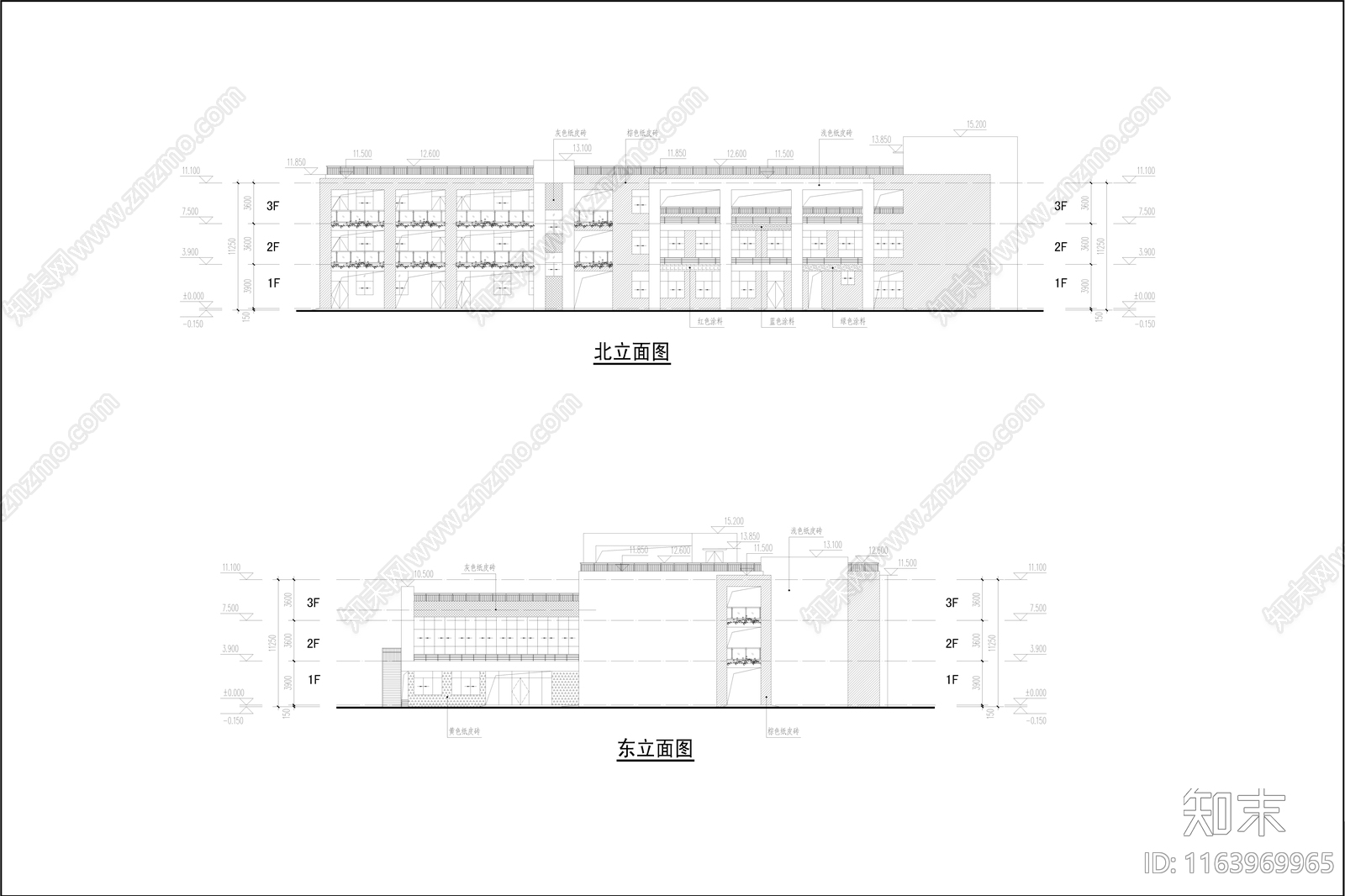 现代幼儿园建筑cad施工图下载【ID:1163969965】