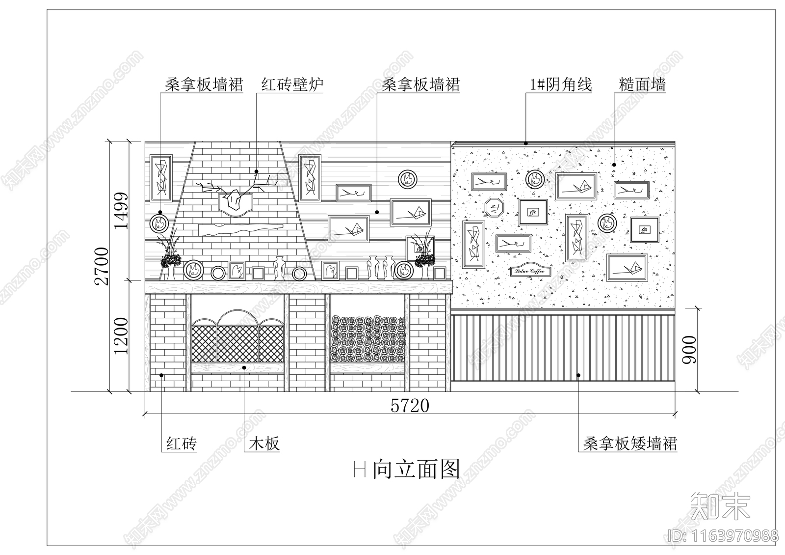 现代酒吧cad施工图下载【ID:1163970988】