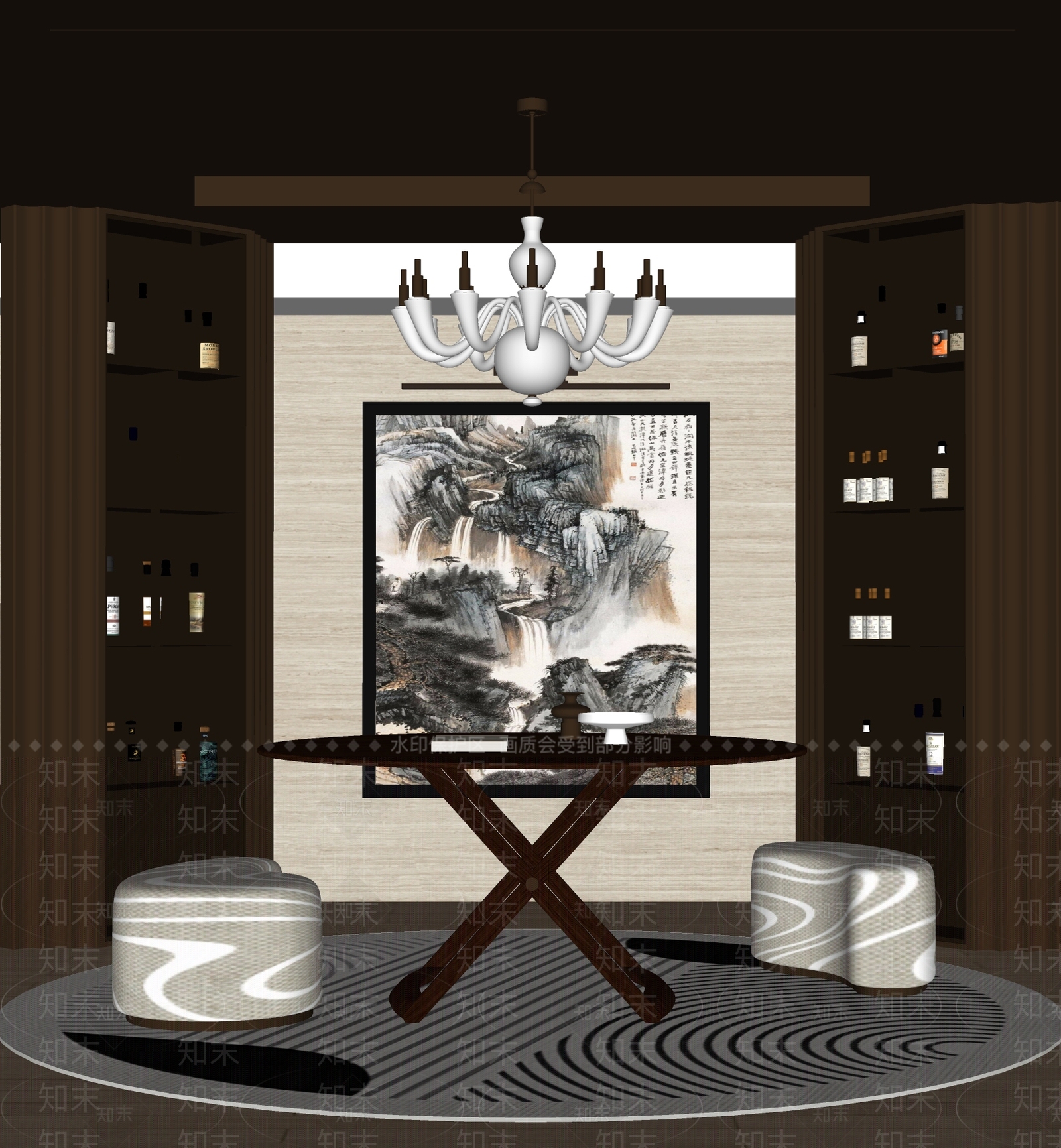 现代轻奢酒窖SU模型下载【ID:1163969221】