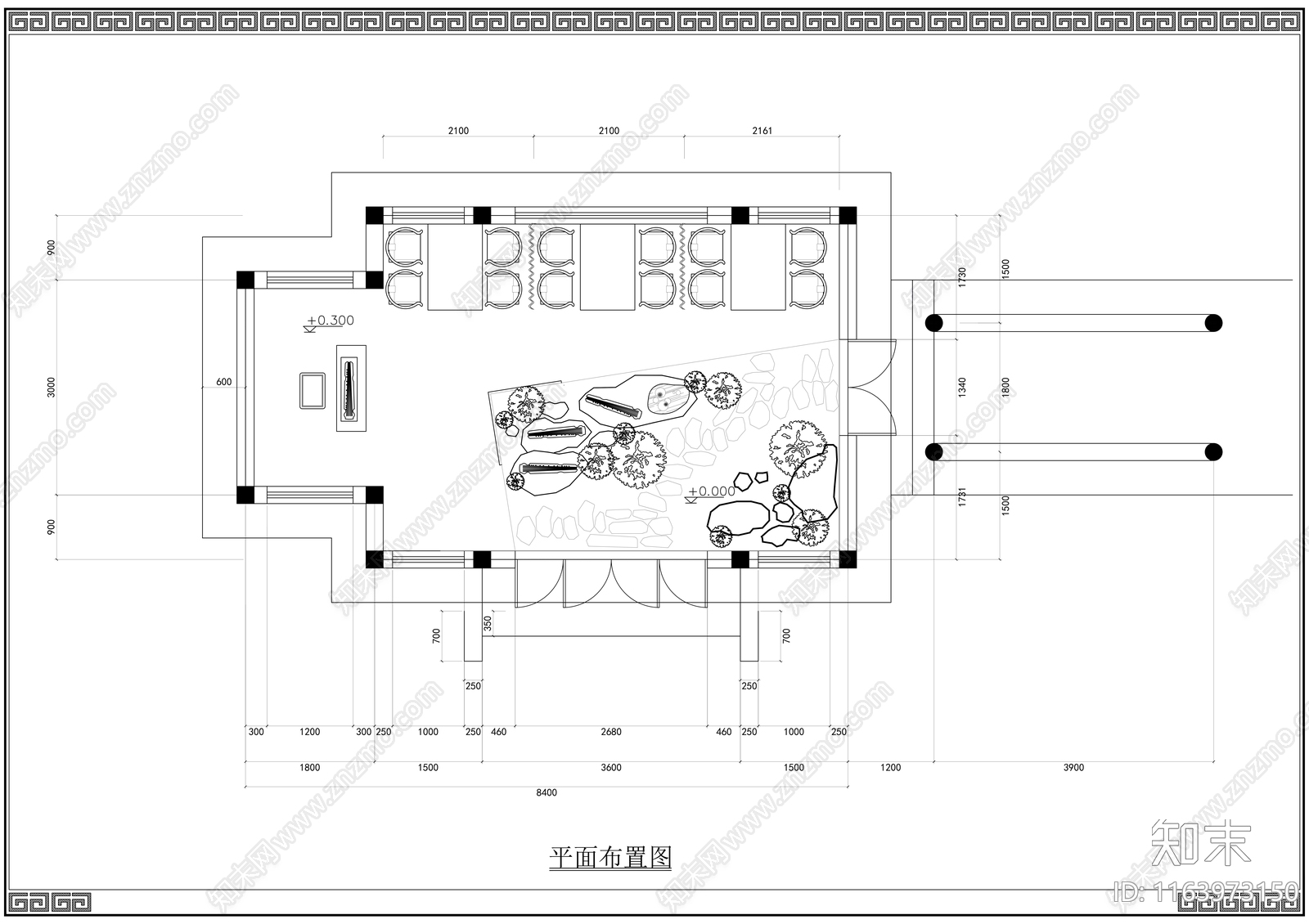 现代茶馆cad施工图下载【ID:1163973150】