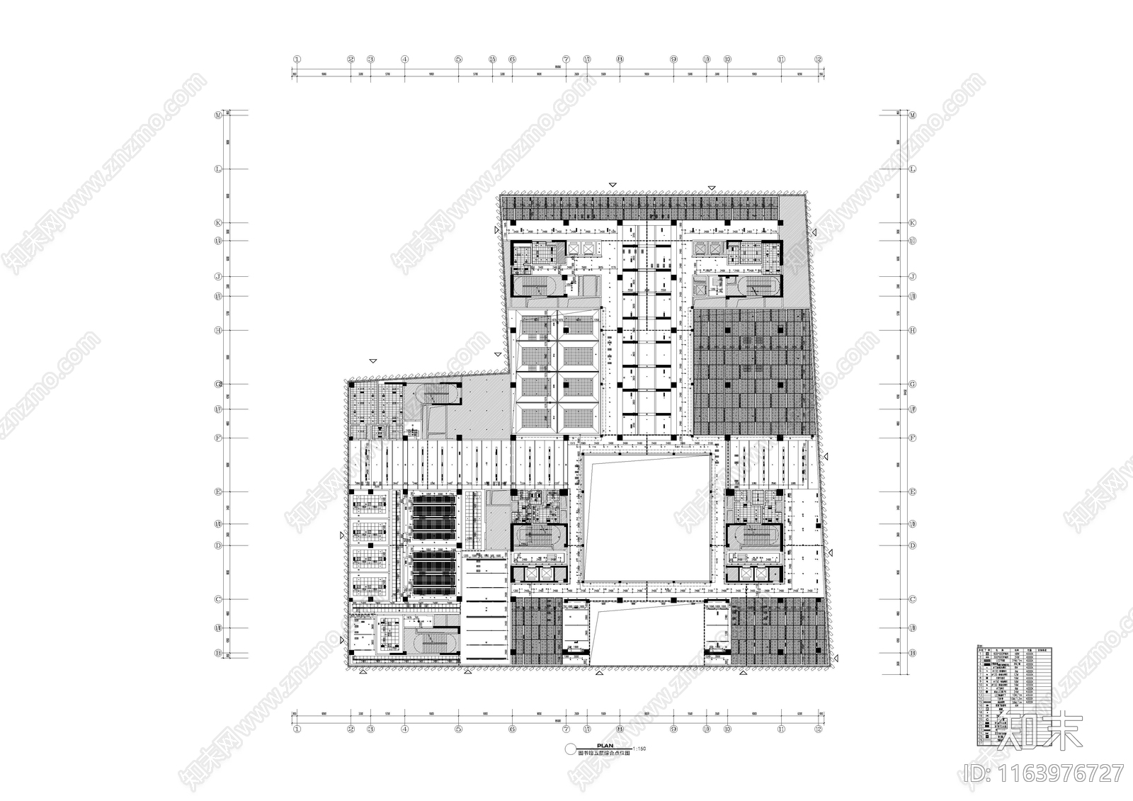 现代轻奢图书馆建筑施工图下载【ID:1163976727】