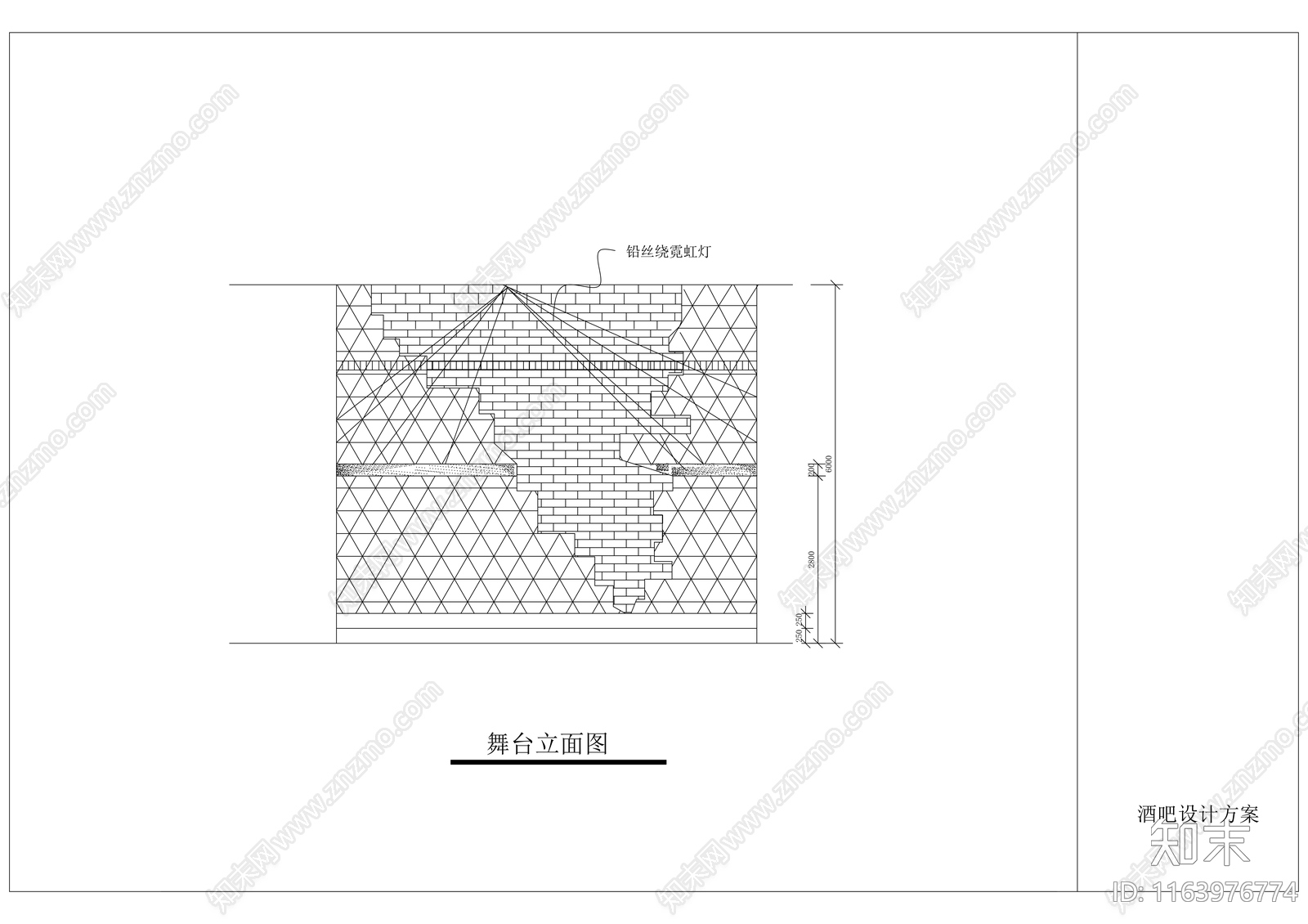 现代酒吧cad施工图下载【ID:1163976774】