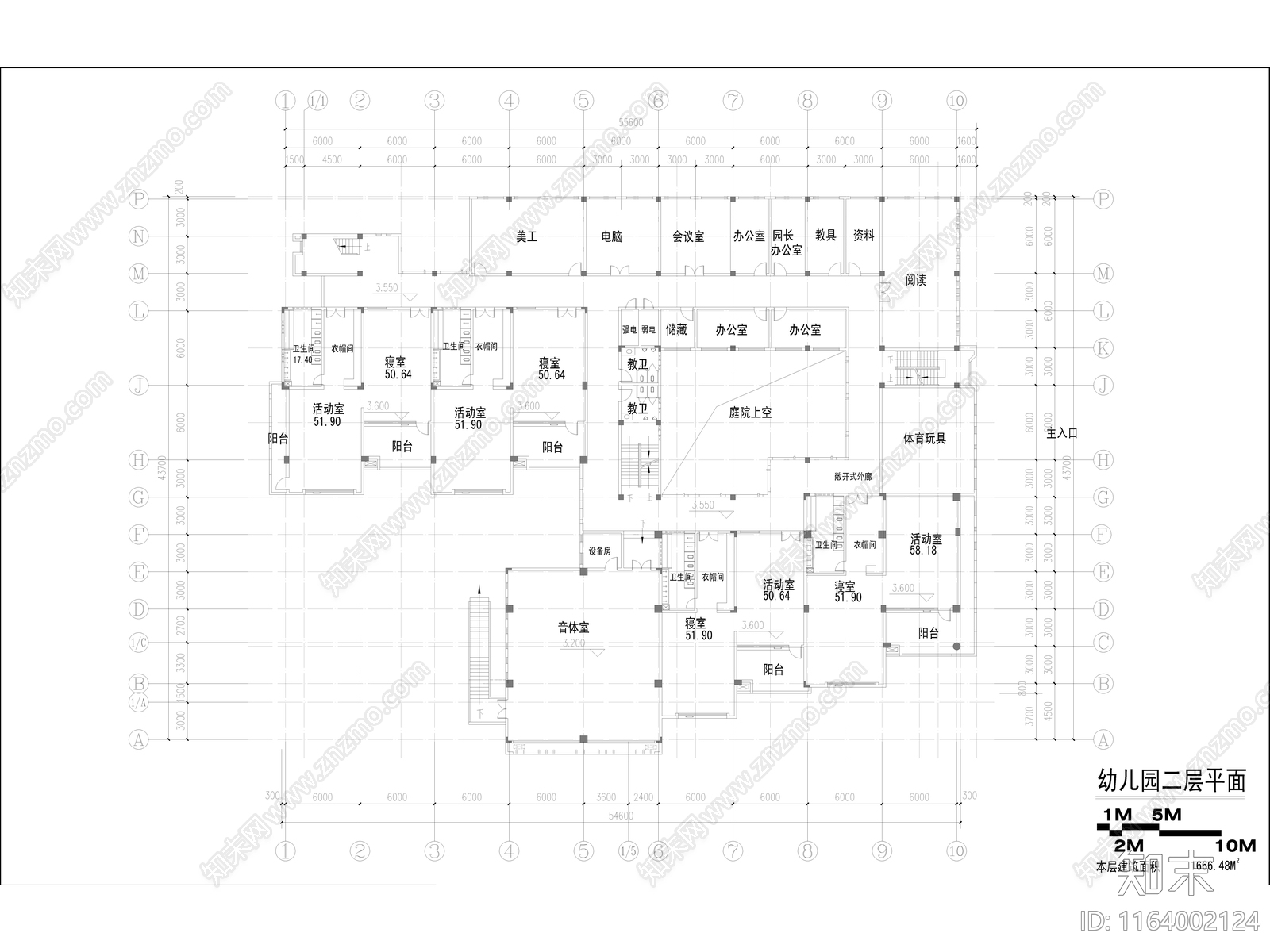 现代幼儿园建筑cad施工图下载【ID:1164002124】