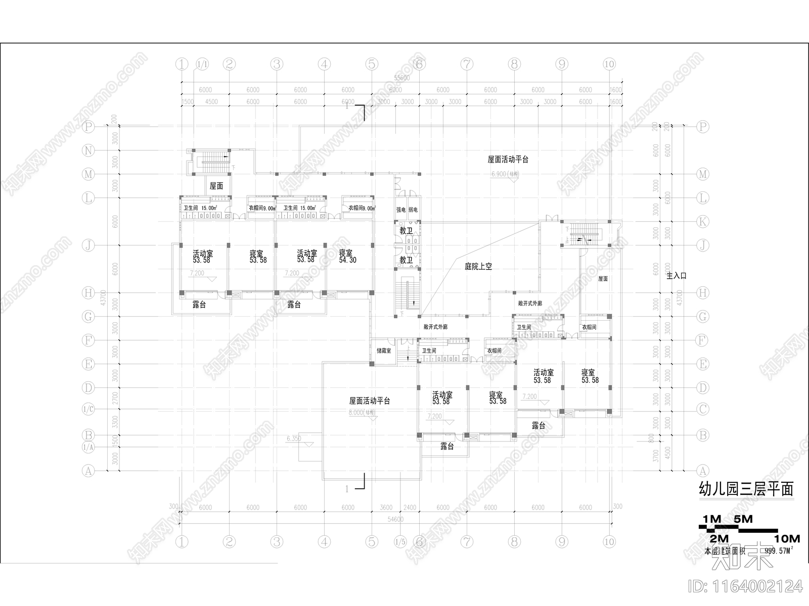 现代幼儿园建筑cad施工图下载【ID:1164002124】