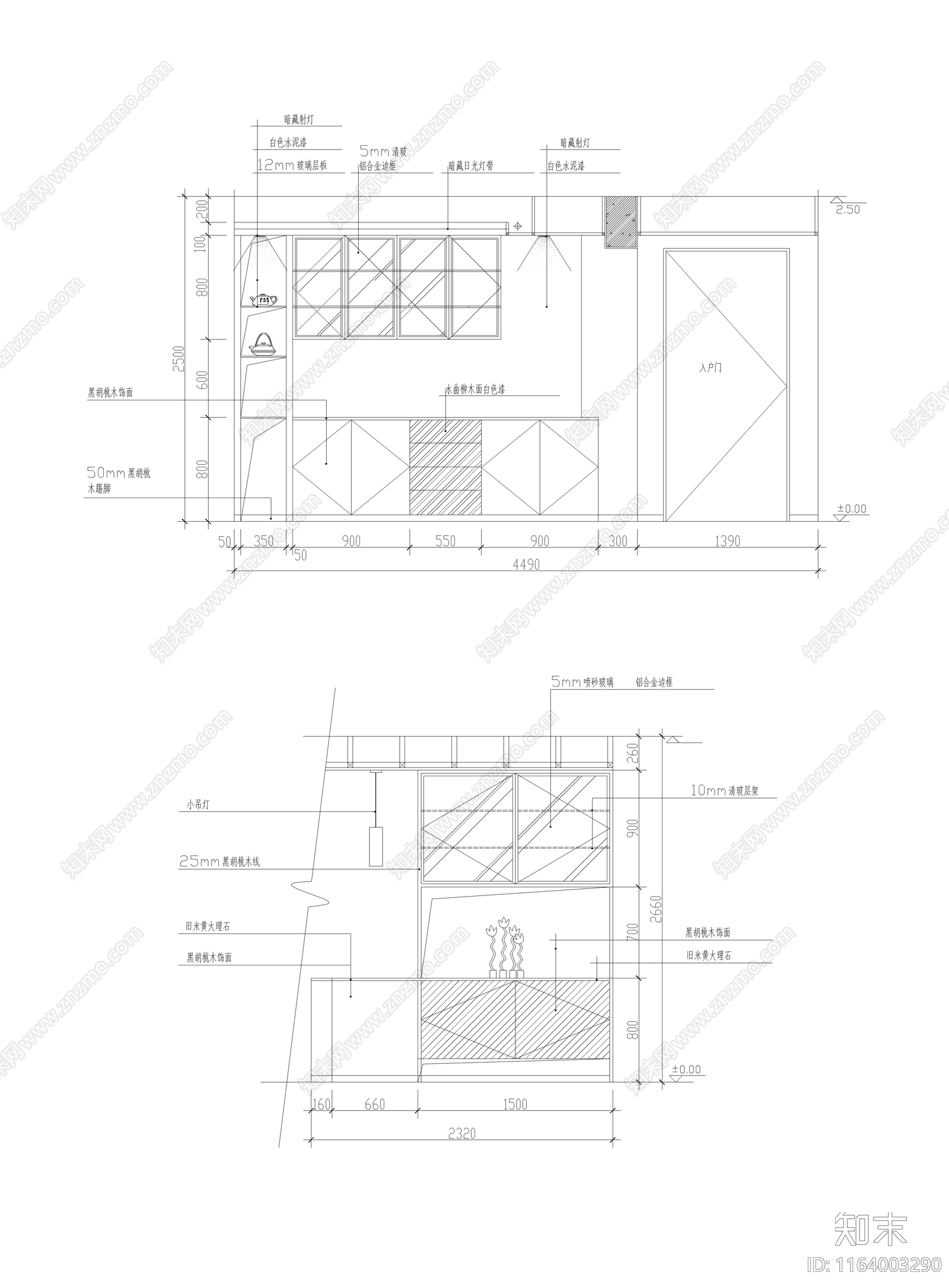 现代中餐厅cad施工图下载【ID:1164003290】