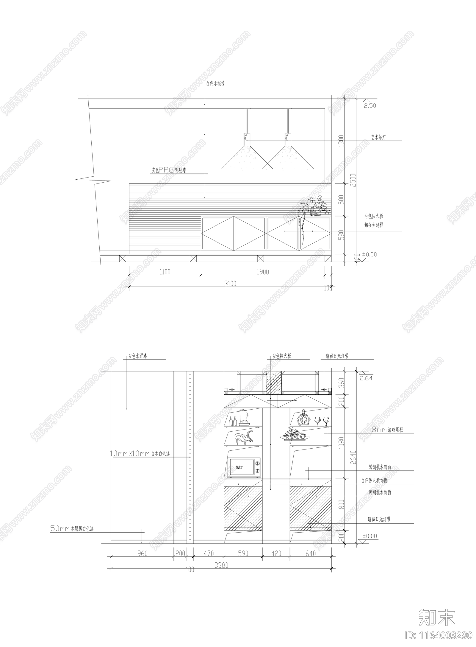 现代中餐厅cad施工图下载【ID:1164003290】