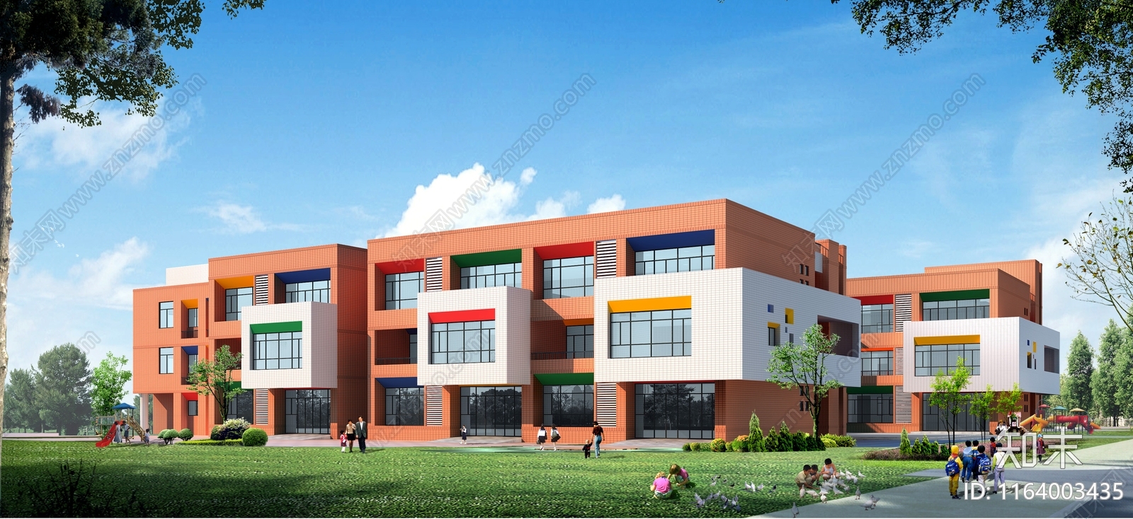 现代幼儿园建筑cad施工图下载【ID:1164003435】