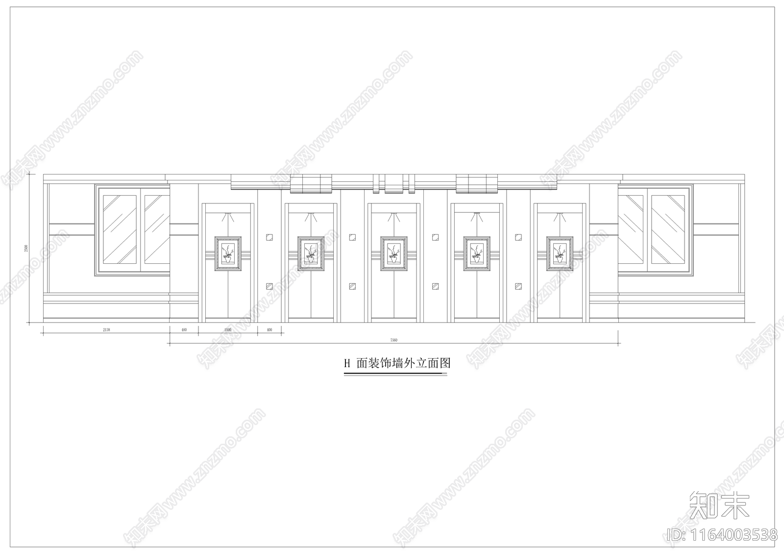 现代茶馆cad施工图下载【ID:1164003538】