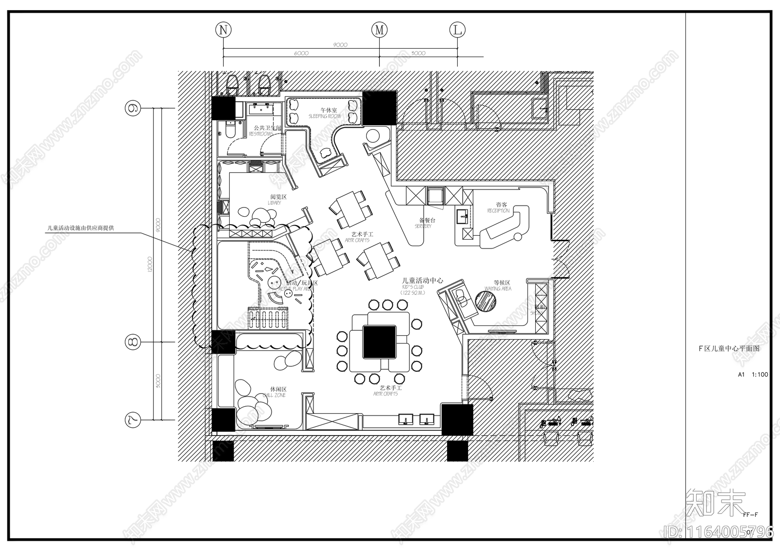 现代简约其他教育空间cad施工图下载【ID:1164005796】