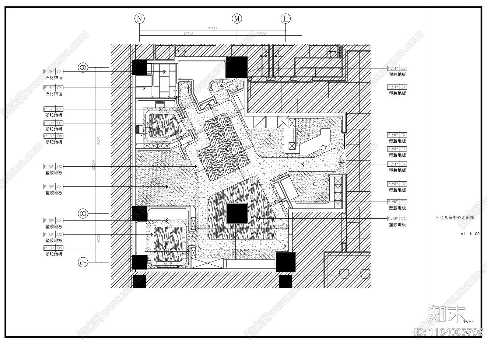 现代简约其他教育空间cad施工图下载【ID:1164005796】