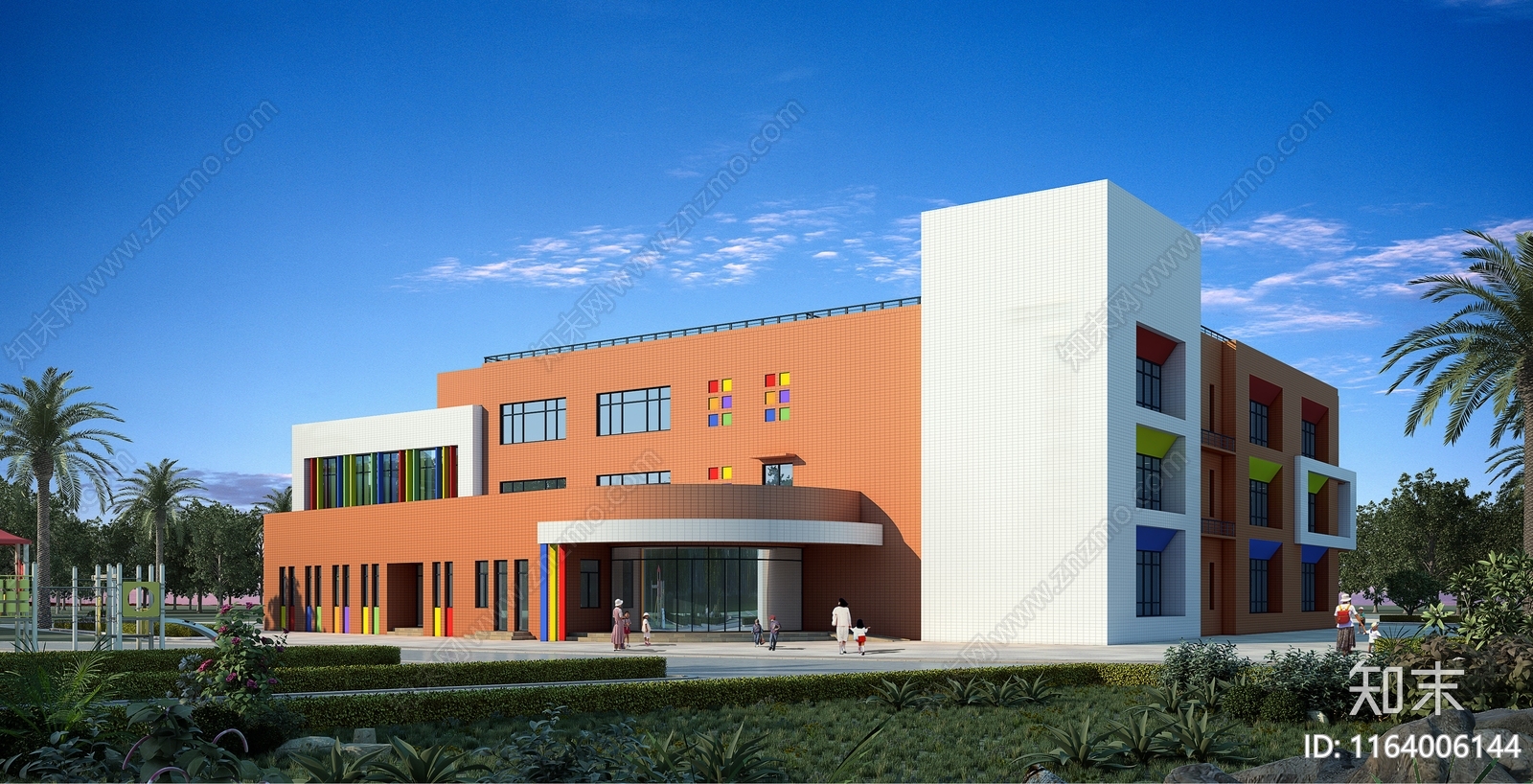 现代幼儿园建筑cad施工图下载【ID:1164006144】
