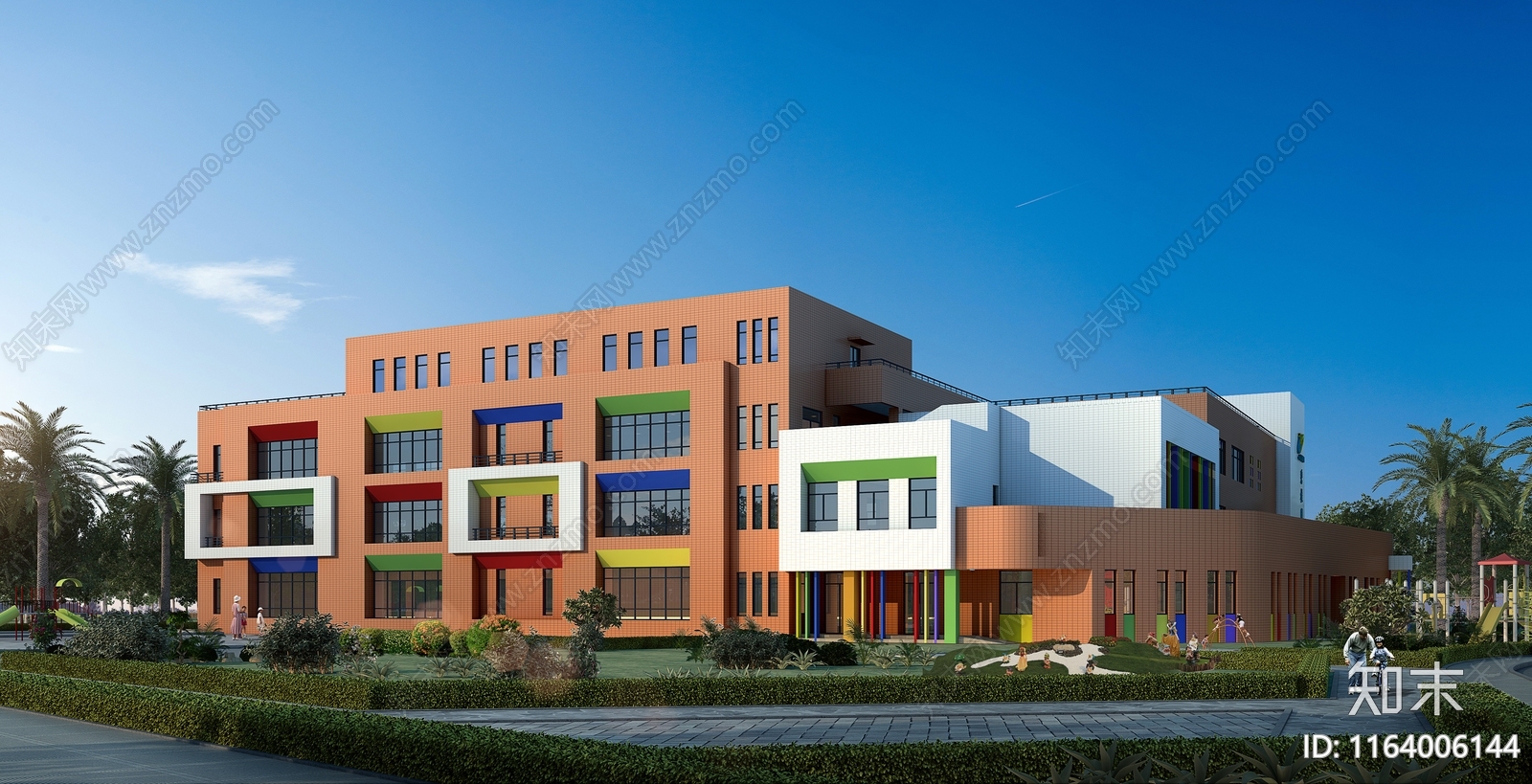 现代幼儿园建筑cad施工图下载【ID:1164006144】