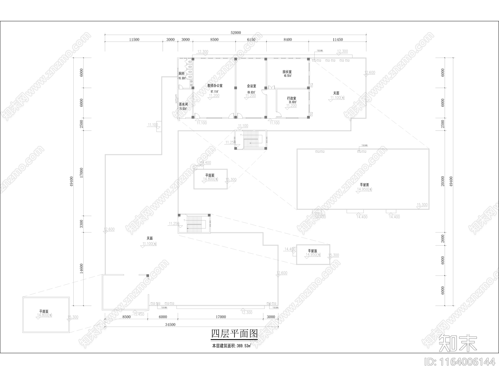 现代幼儿园建筑cad施工图下载【ID:1164006144】