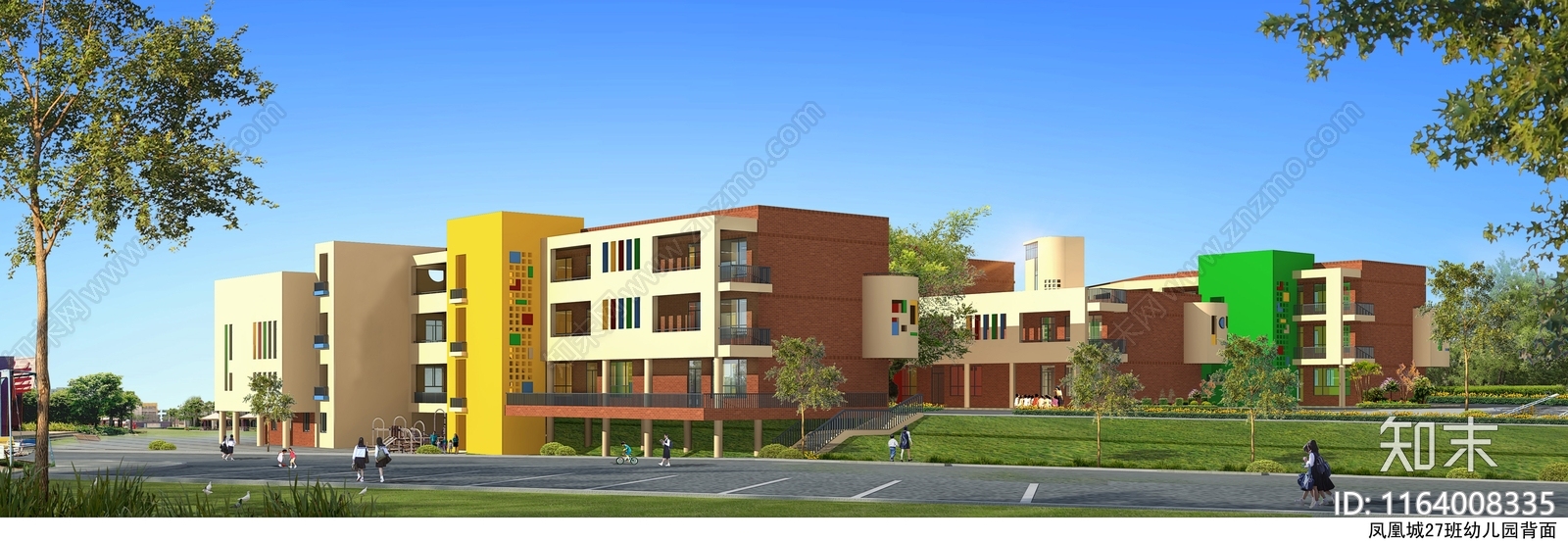 现代幼儿园建筑cad施工图下载【ID:1164008335】