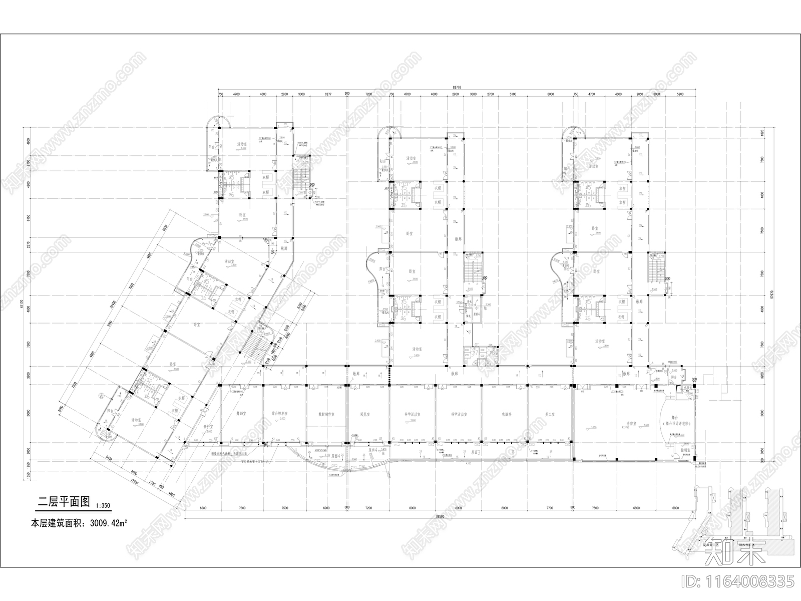 现代幼儿园建筑cad施工图下载【ID:1164008335】