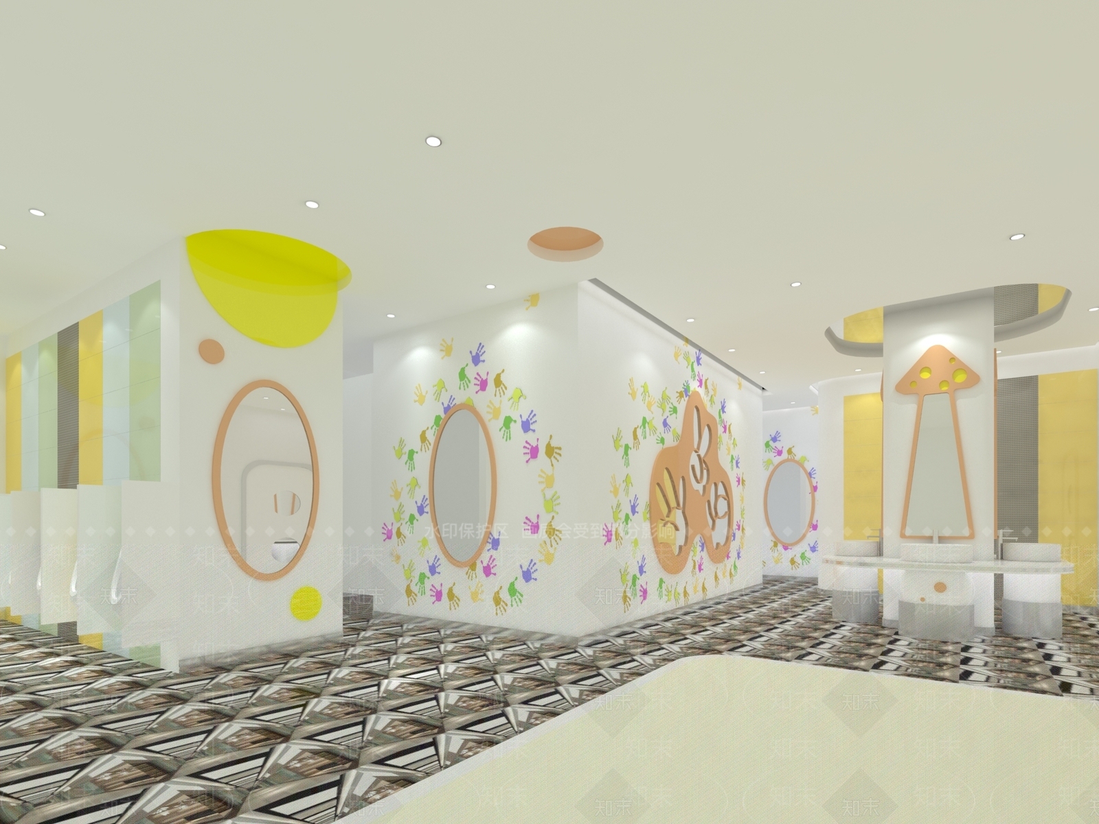 现代幼儿园3D模型下载【ID:1164008333】