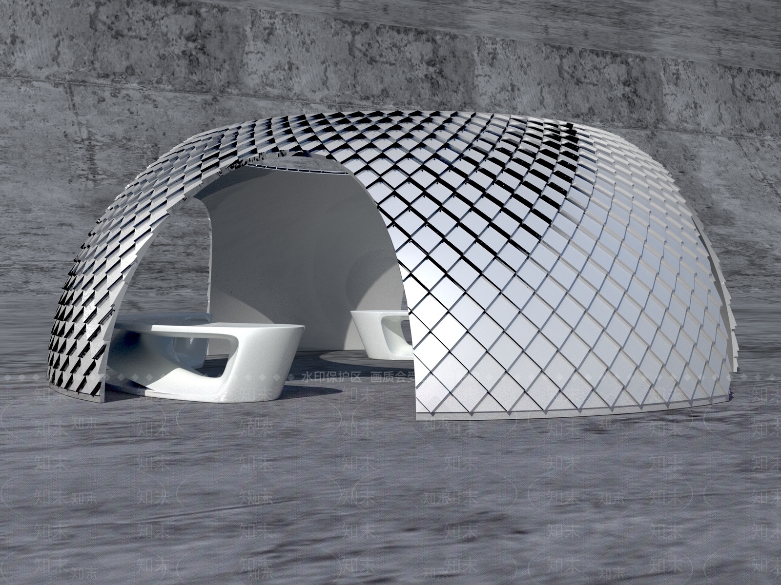 现代休息区3D模型下载【ID:1164008663】
