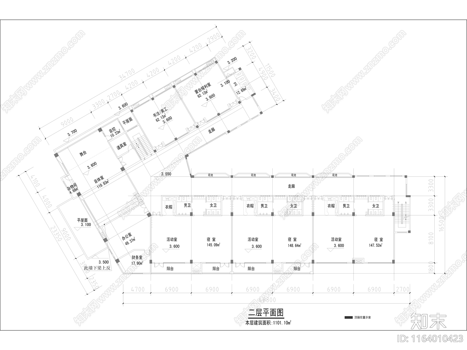 现代幼儿园建筑cad施工图下载【ID:1164010423】