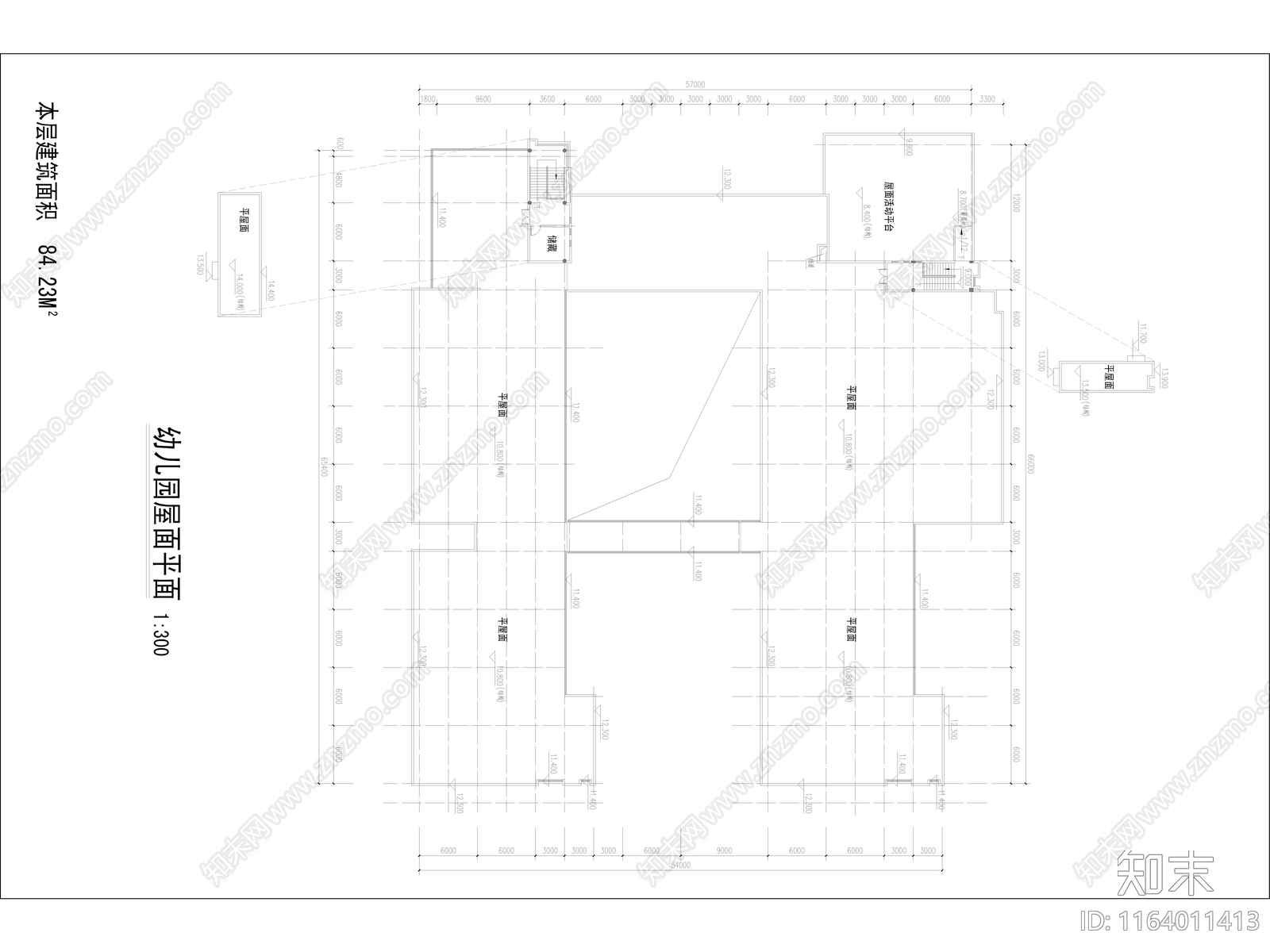 现代幼儿园建筑cad施工图下载【ID:1164011413】