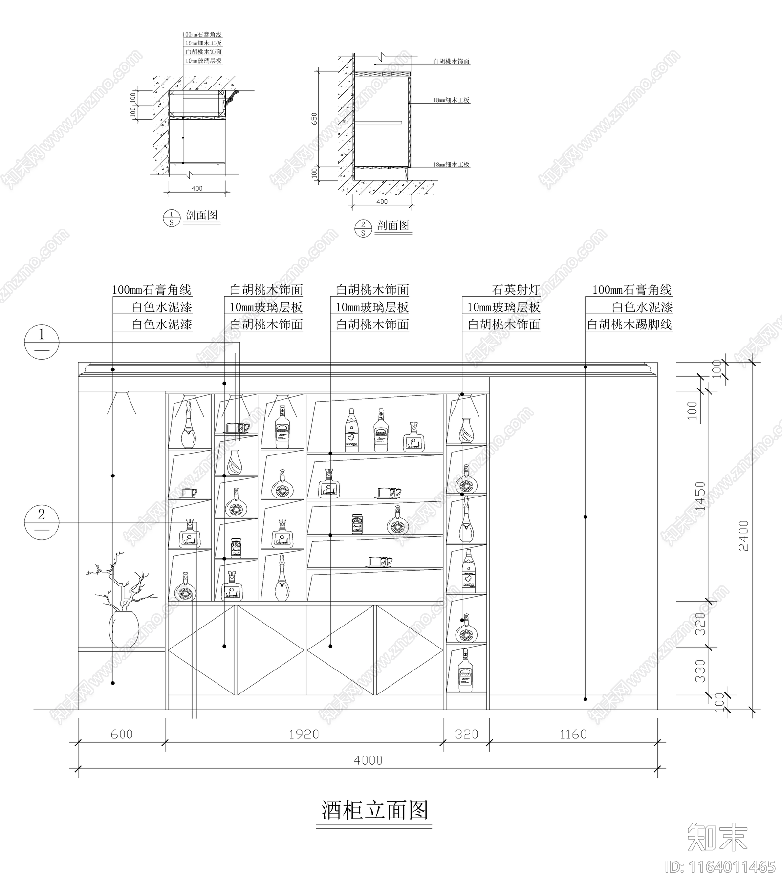 现代厨房cad施工图下载【ID:1164011465】