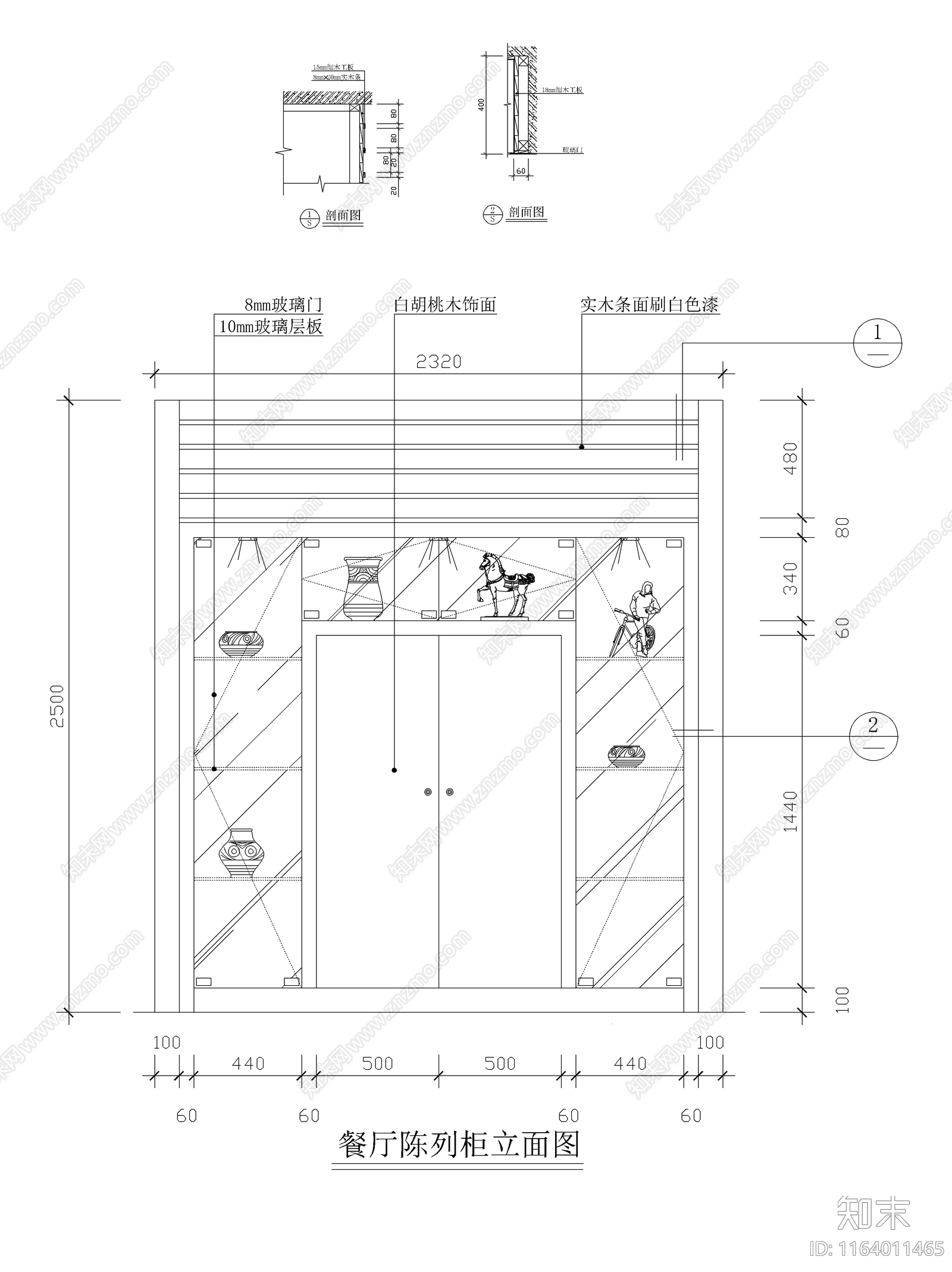 现代厨房cad施工图下载【ID:1164011465】