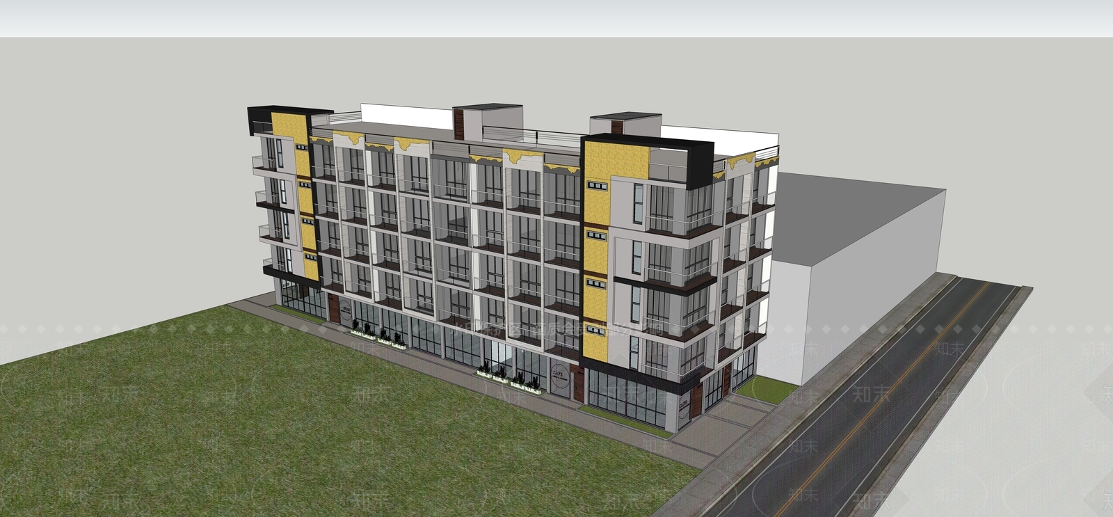 现代学校建筑SU模型下载【ID:1164013050】