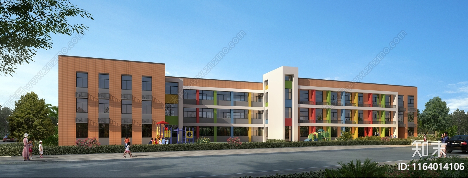 现代幼儿园建筑cad施工图下载【ID:1164014106】
