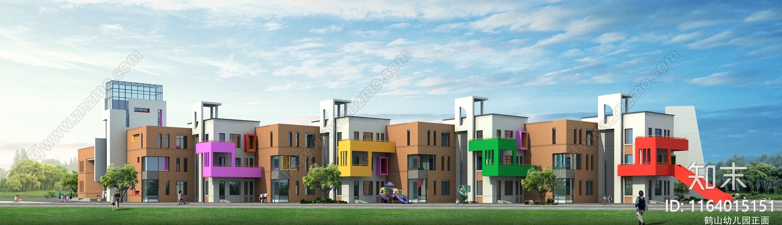 现代幼儿园建筑cad施工图下载【ID:1164015151】