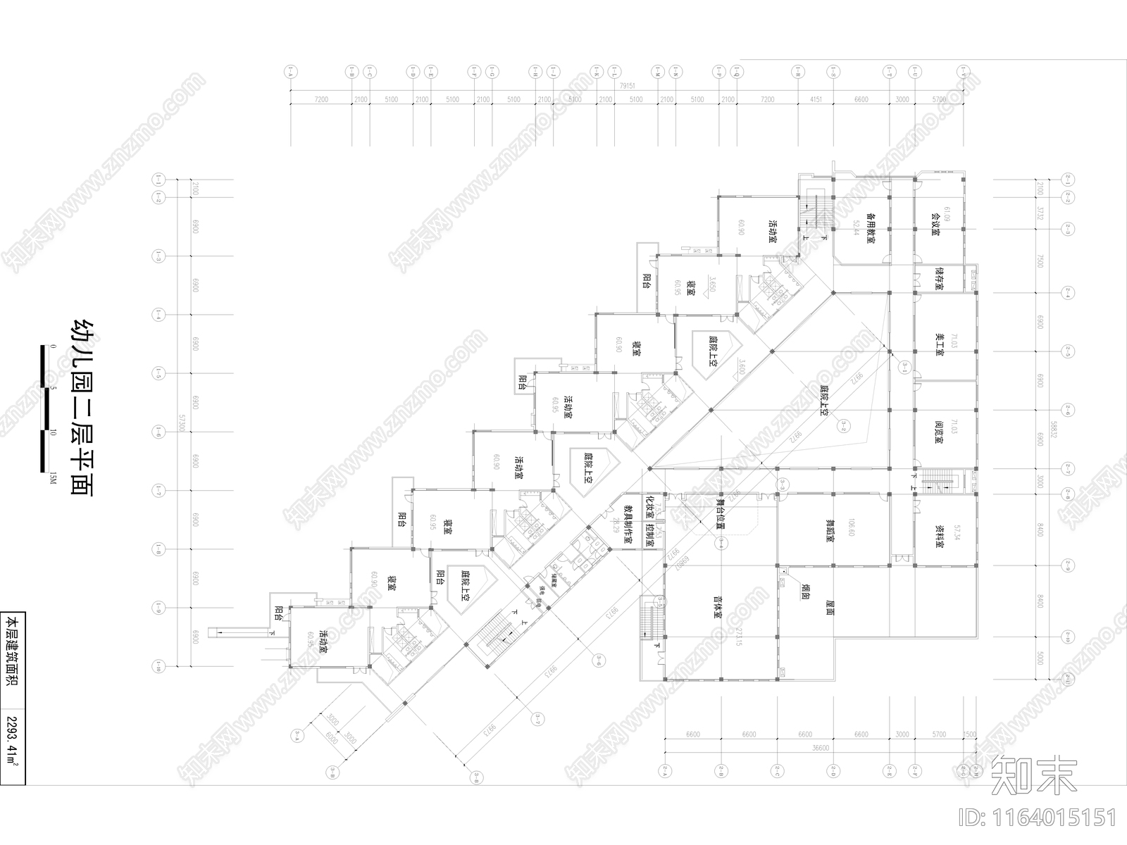现代幼儿园建筑cad施工图下载【ID:1164015151】