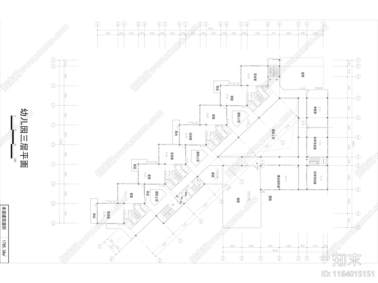 现代幼儿园建筑cad施工图下载【ID:1164015151】
