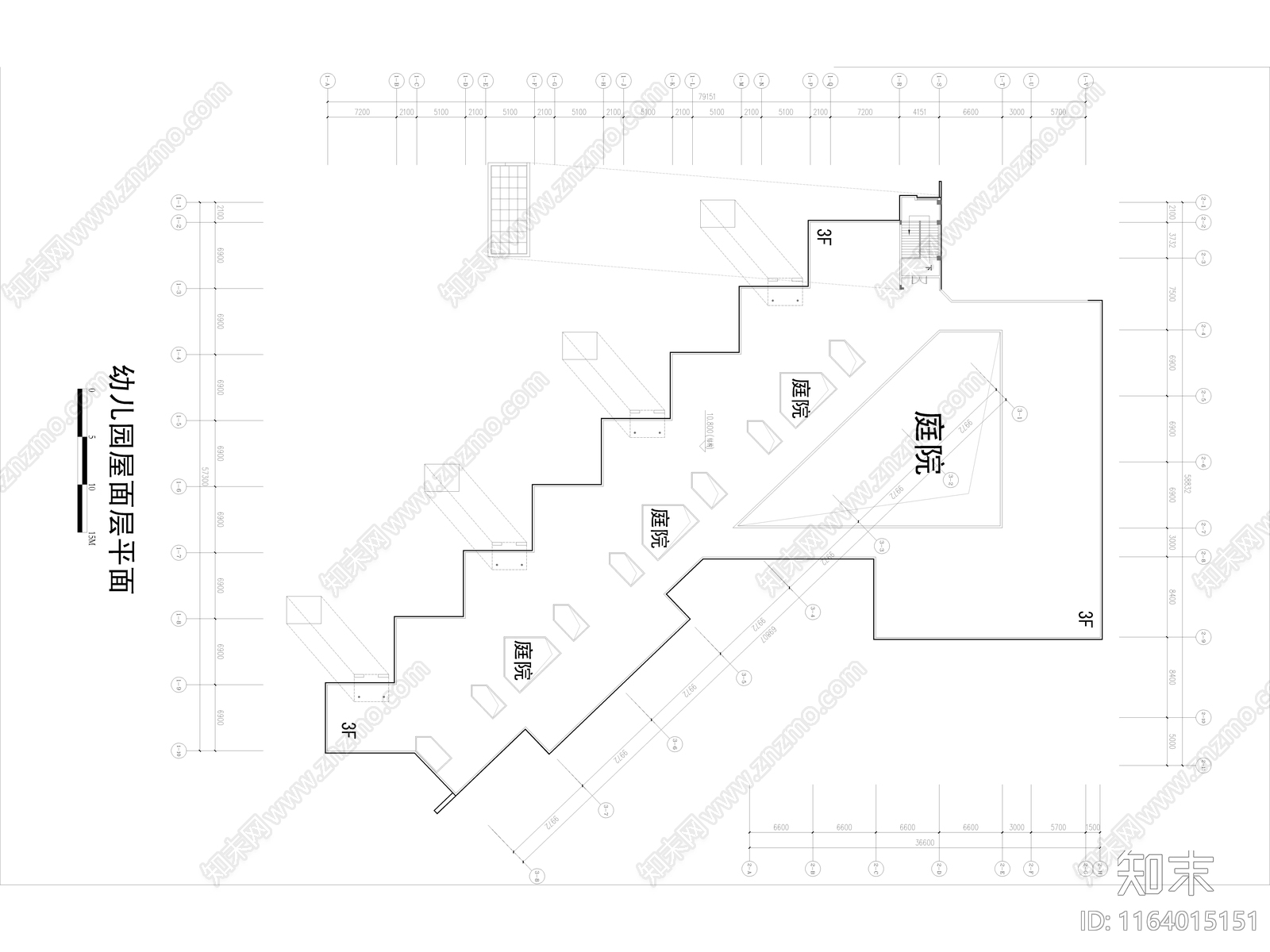 现代幼儿园建筑cad施工图下载【ID:1164015151】