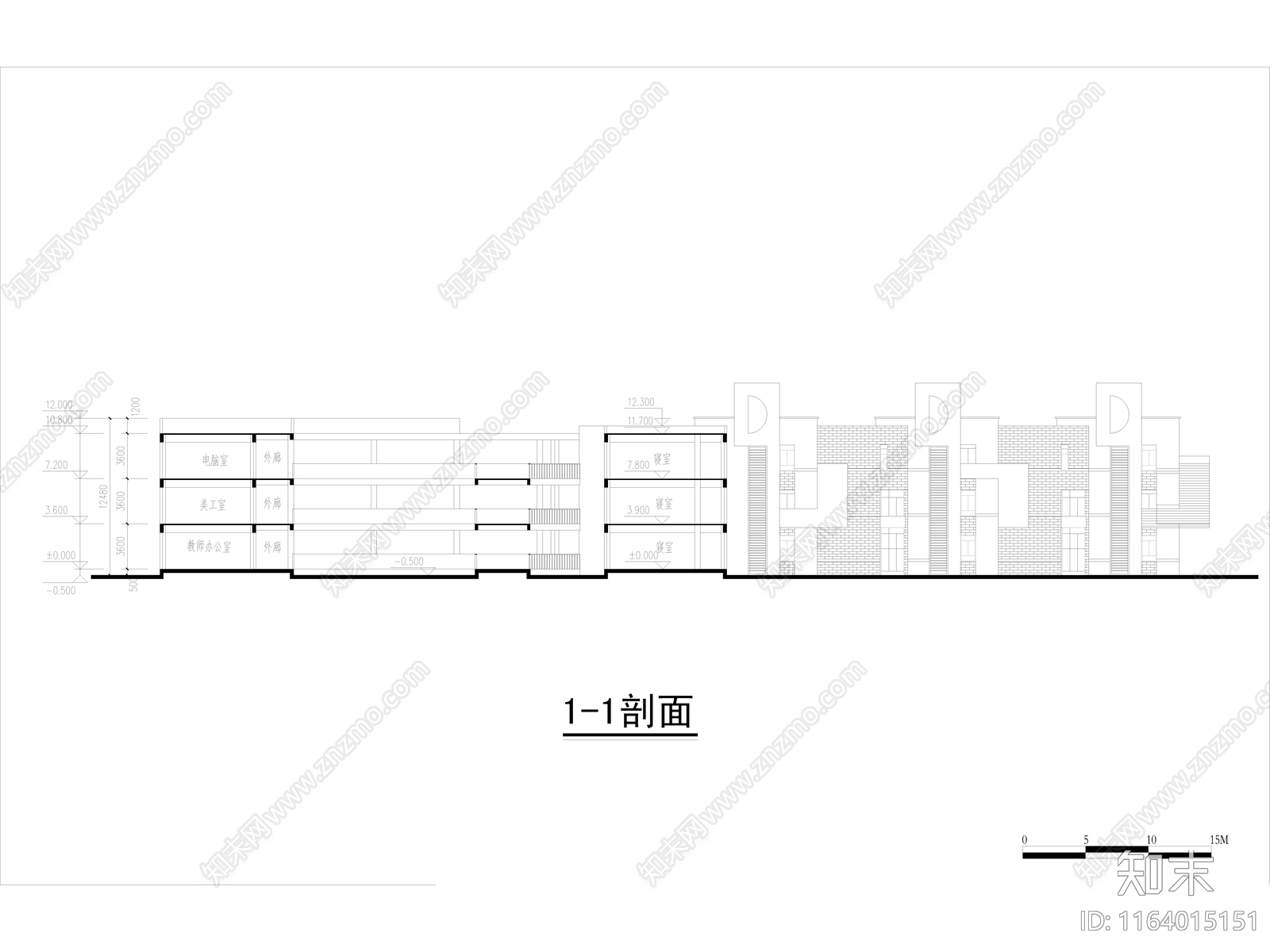 现代幼儿园建筑cad施工图下载【ID:1164015151】