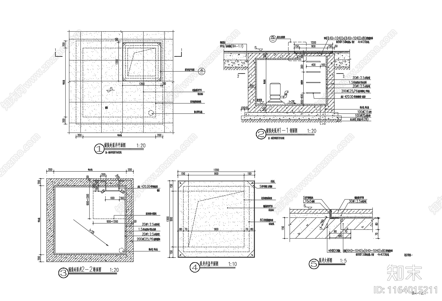 现代水井节点施工图下载【ID:1164015211】