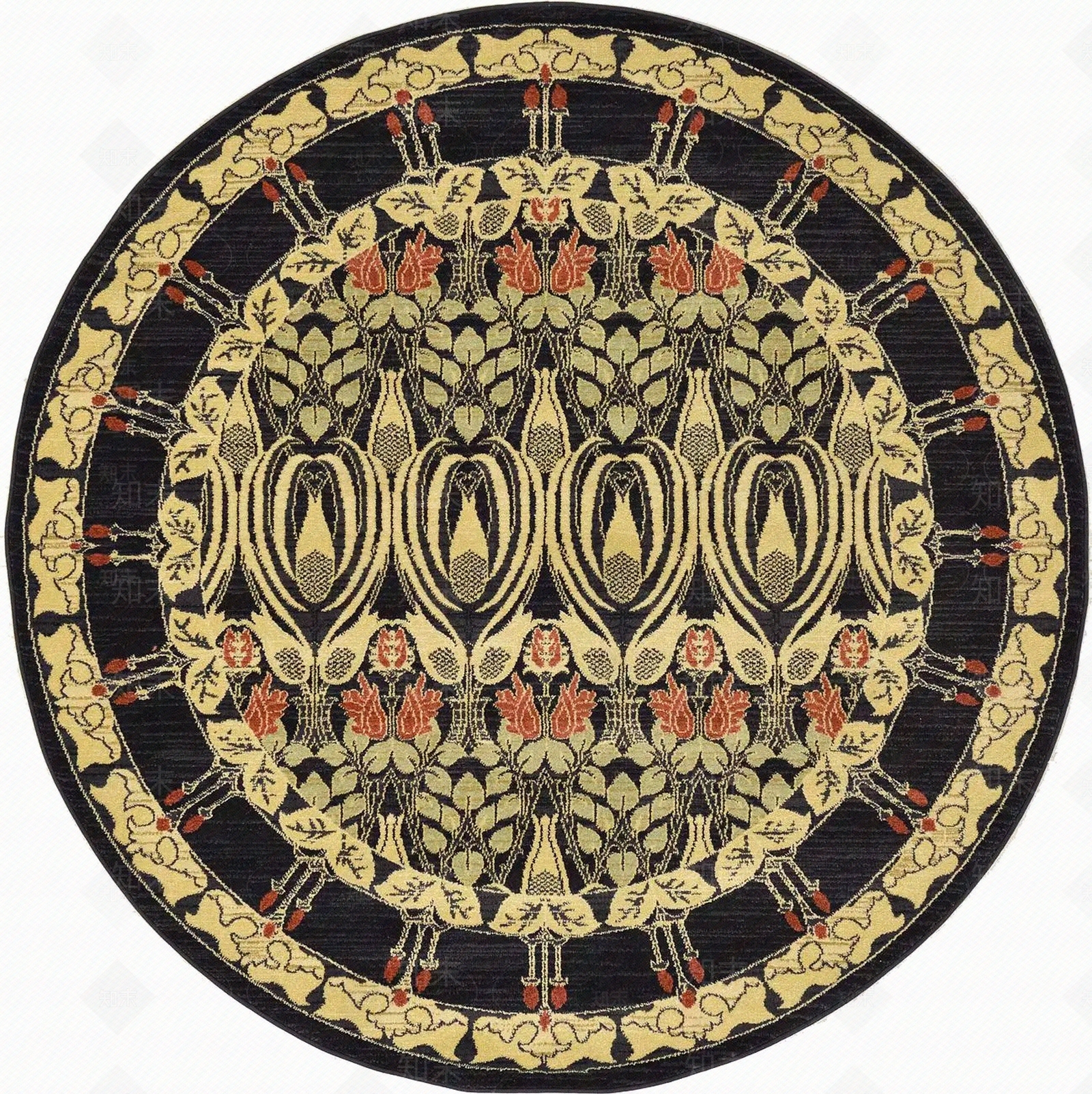 新中式中式地毯贴图下载【ID:1164015326】