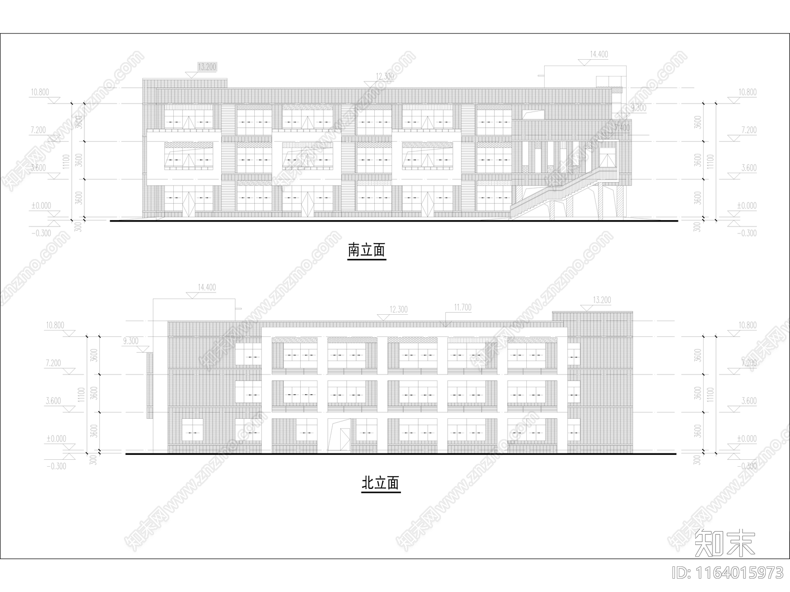 现代幼儿园建筑cad施工图下载【ID:1164015973】