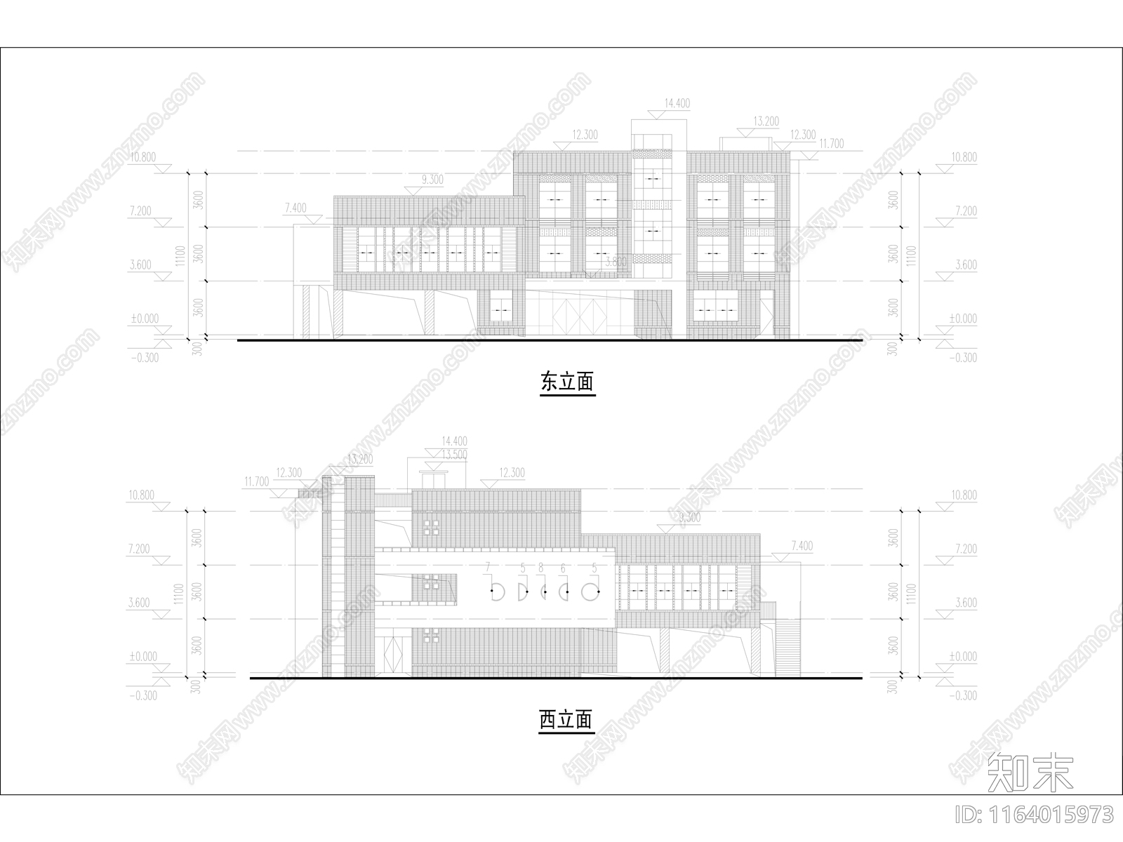 现代幼儿园建筑cad施工图下载【ID:1164015973】