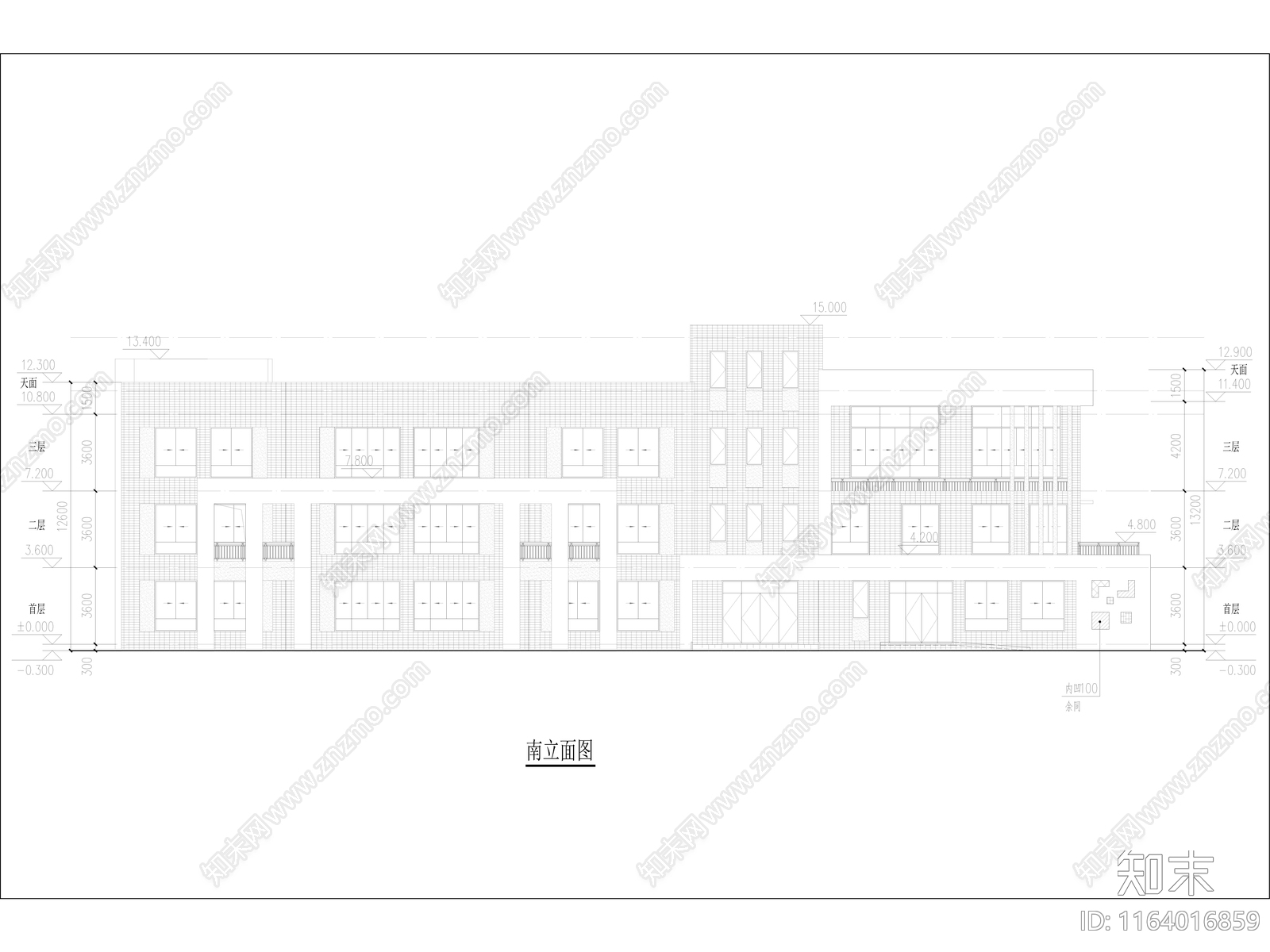 现代幼儿园建筑cad施工图下载【ID:1164016859】