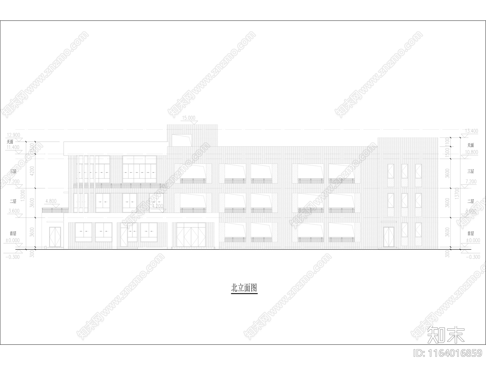 现代幼儿园建筑cad施工图下载【ID:1164016859】