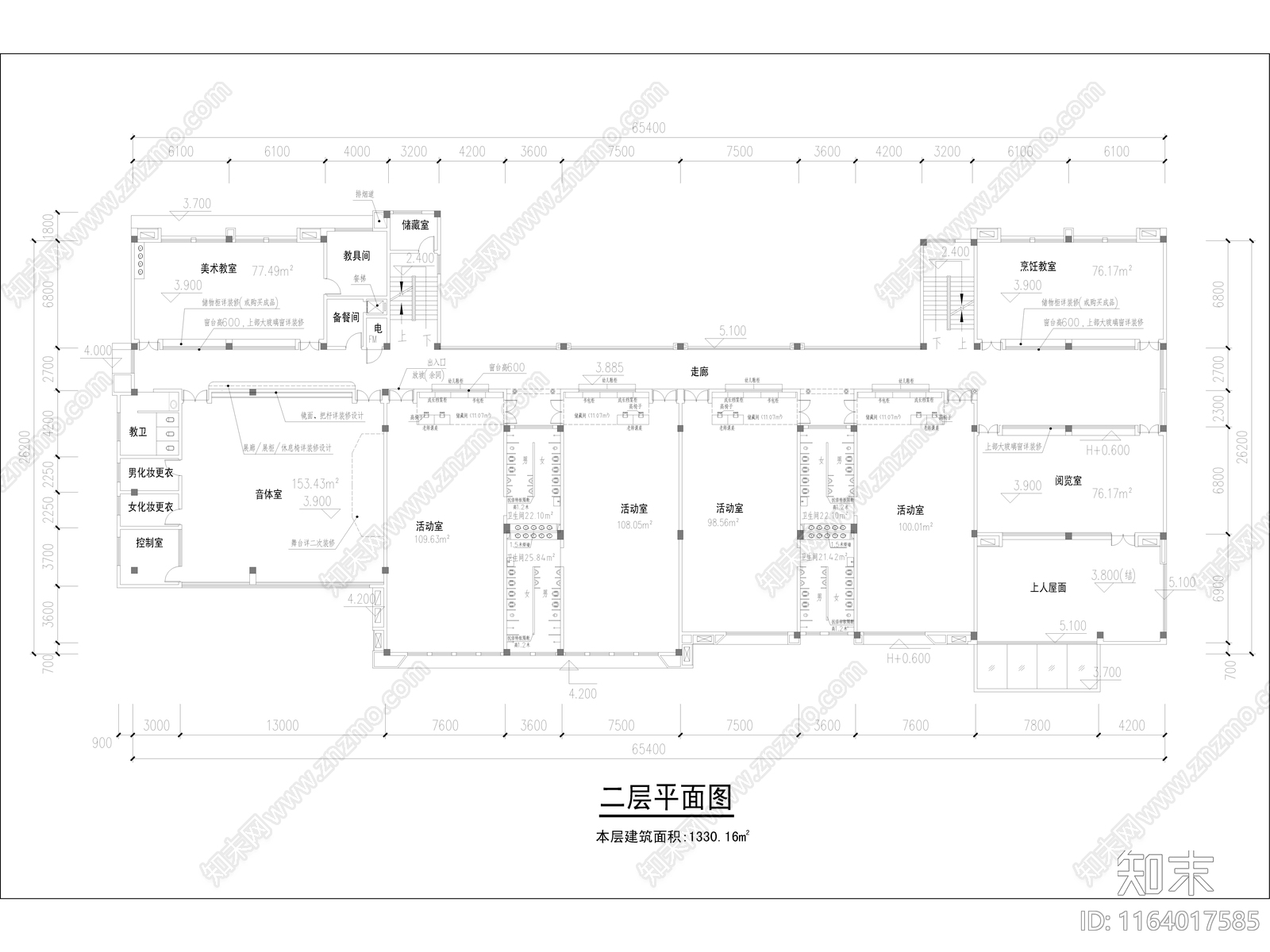 现代幼儿园建筑cad施工图下载【ID:1164017585】